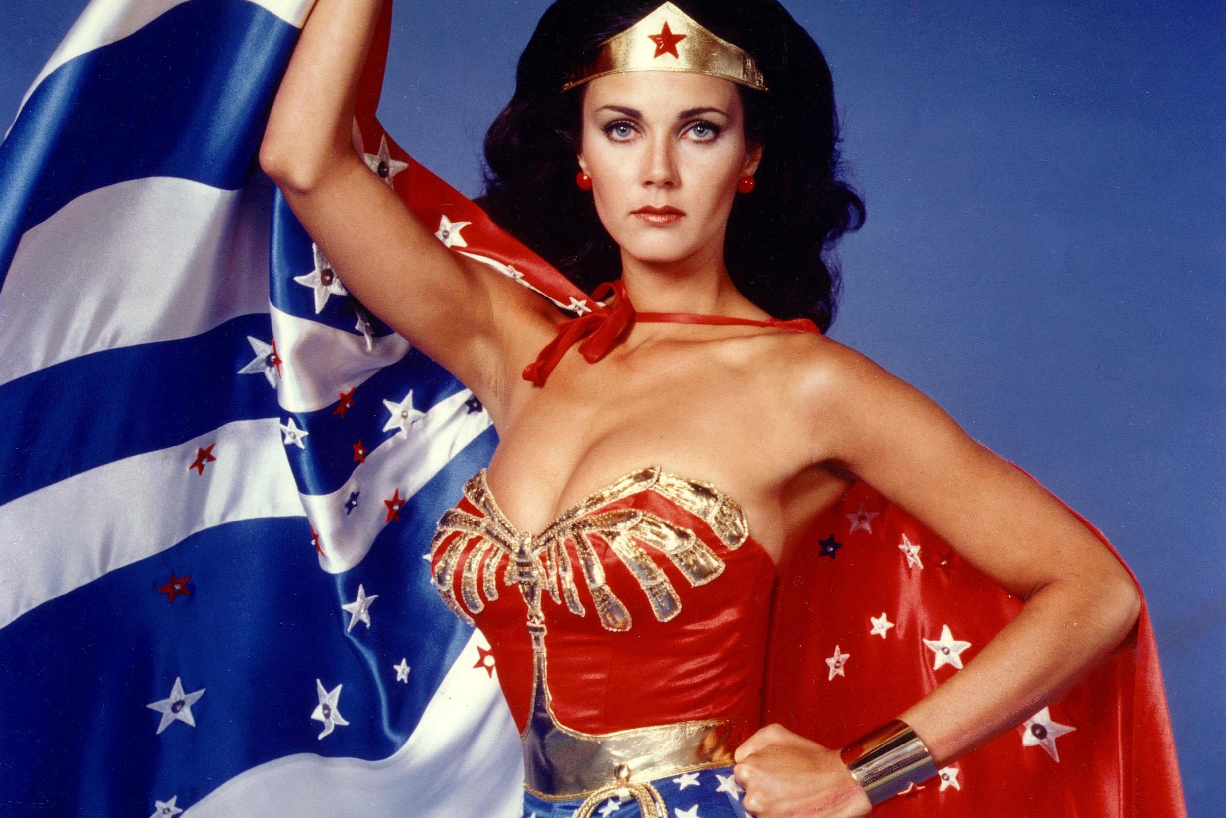 Lynda Carter as Wonder Woman.