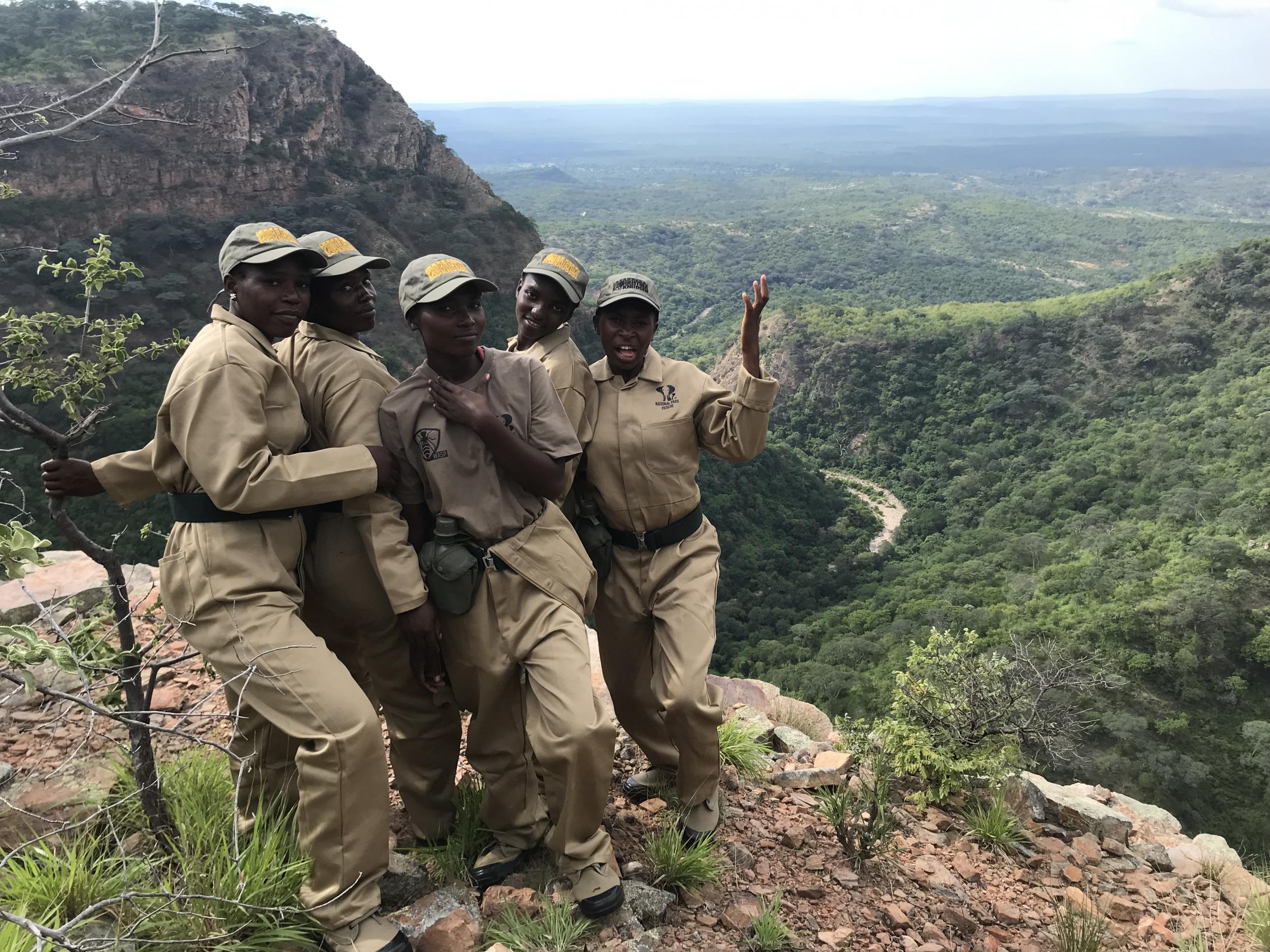 Community scouts (left to right): Jeska Muleya, Sithabile Munenga, Siphathisiwe Muleya, Patient Munsaka and Anita Mudenda