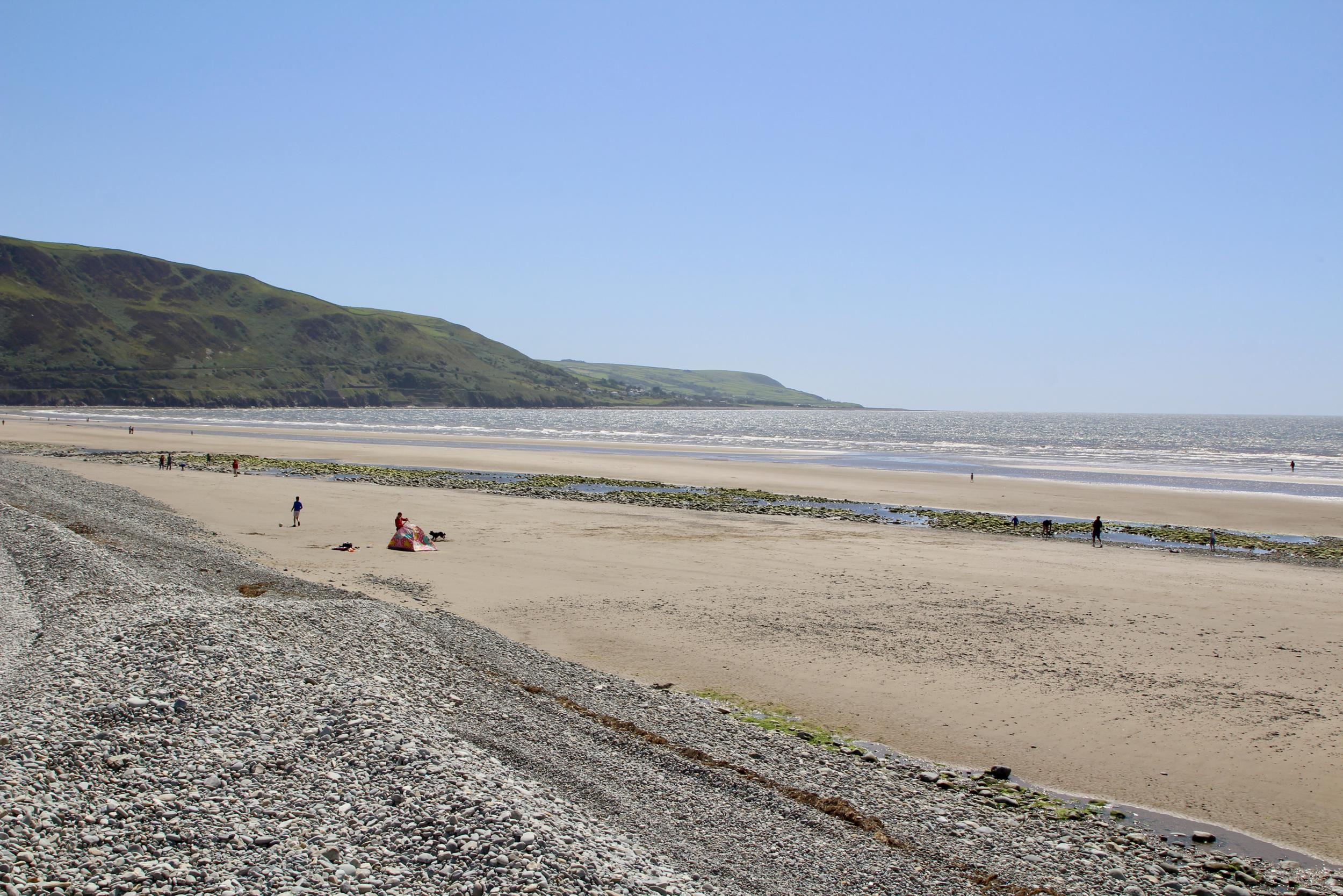 Social distancing is no problem on North Wales' quieter beaches