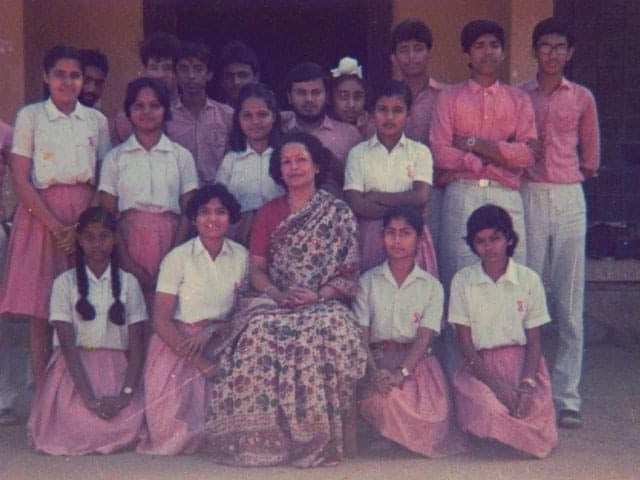 At school in Burnpur, West Bengal. Romy is on the left in the middle row