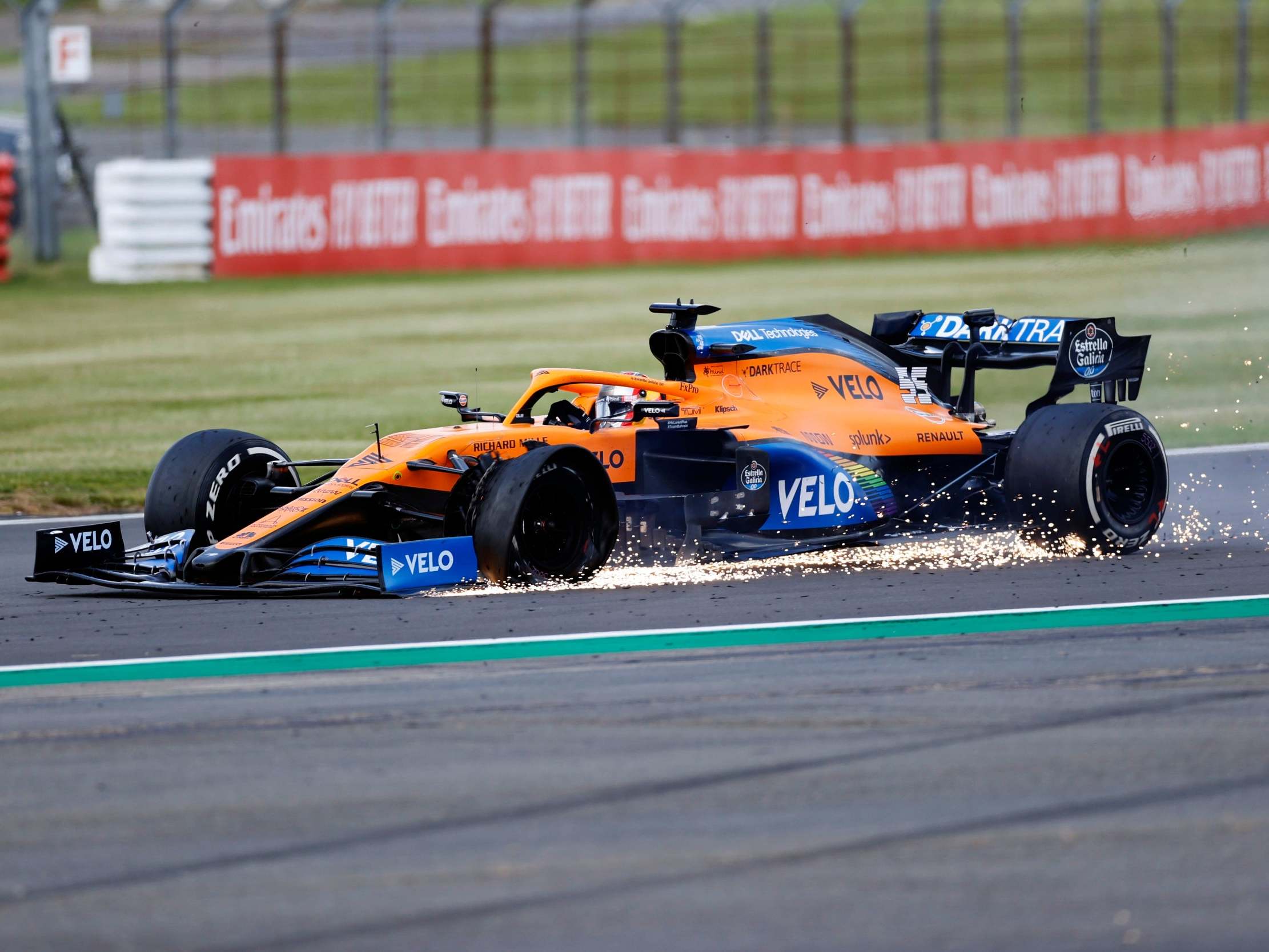 Carlos Sainz saw his British Grand Prix hopes go up in smoke due to a late puncture