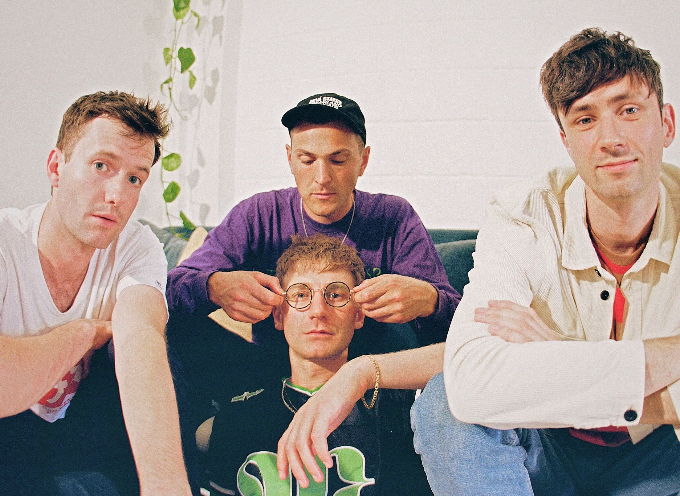 Glass Animals frontman Dave Bayley (front centre): ‘In difficult times, all you can seem to do is start thinking about the past’