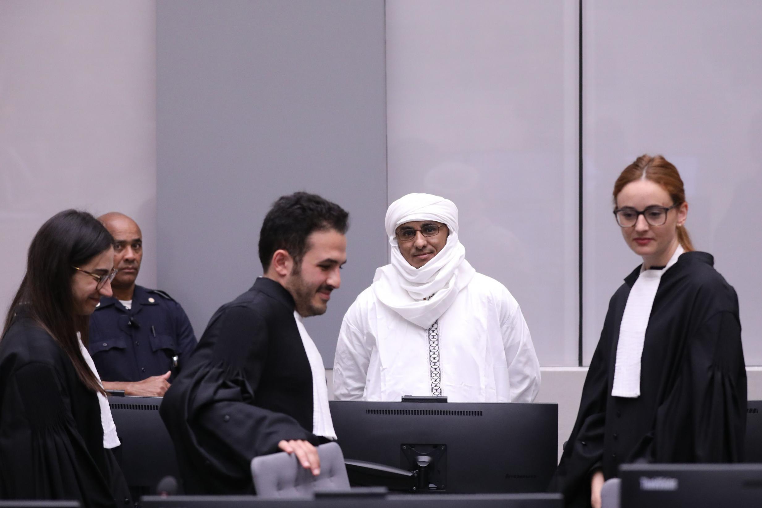 Al Hassan Ag Abdoul Aziz attending his trial in The Hague last July