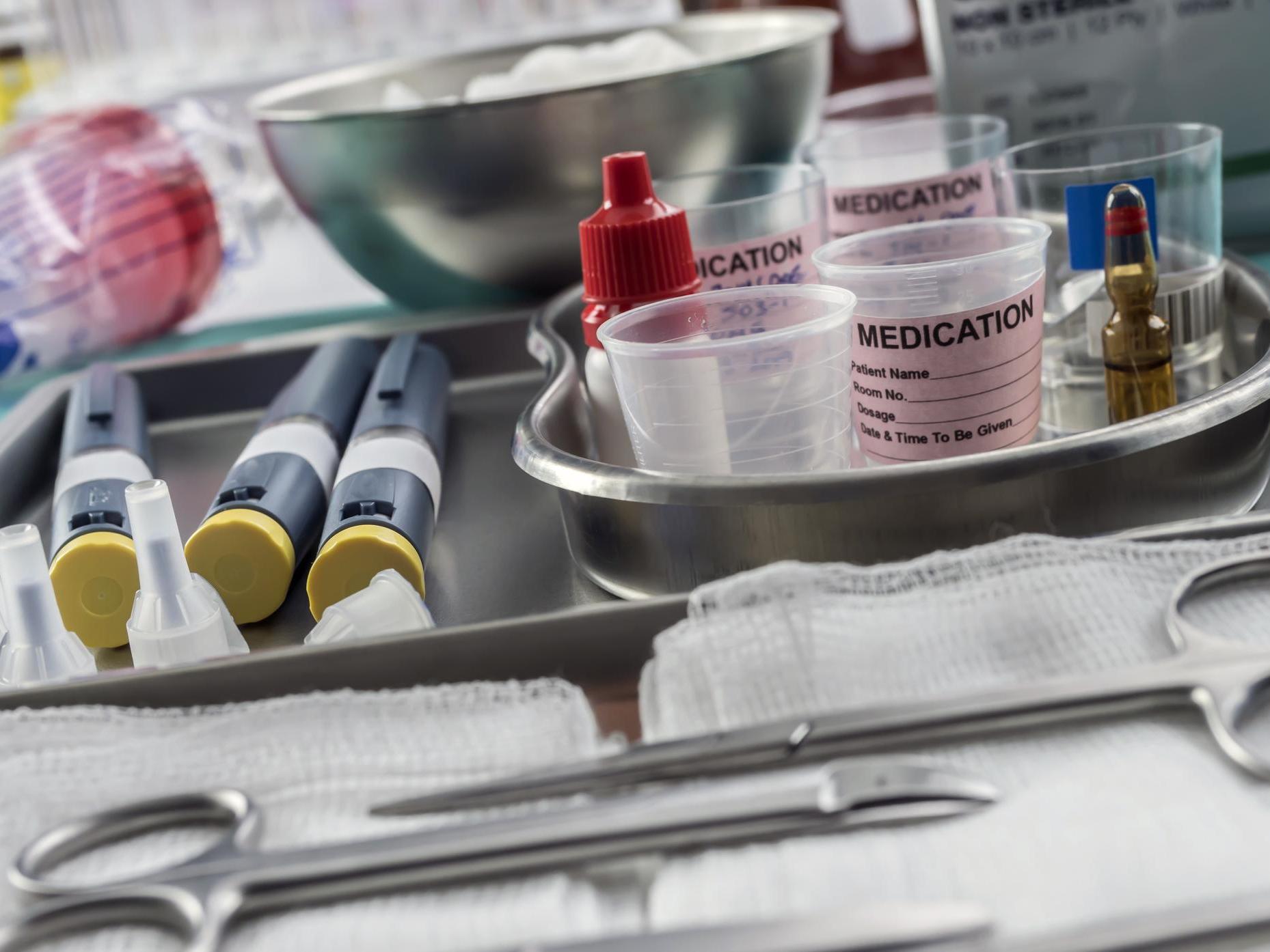 A safety alert has been issued to hospitals across the NHS after similar looking drugs were mistaken by staff