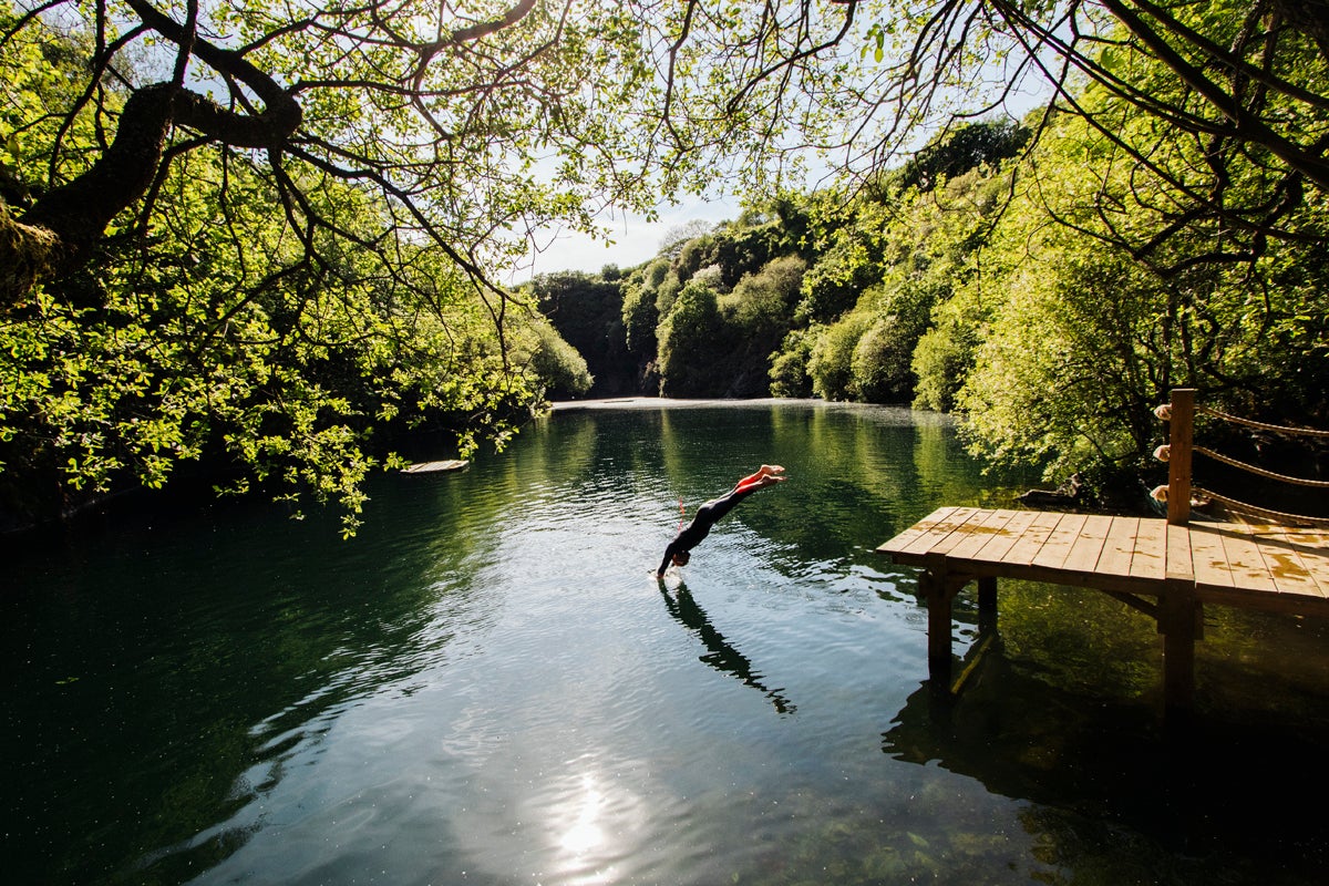 Some sites have their own secluded bodies of water