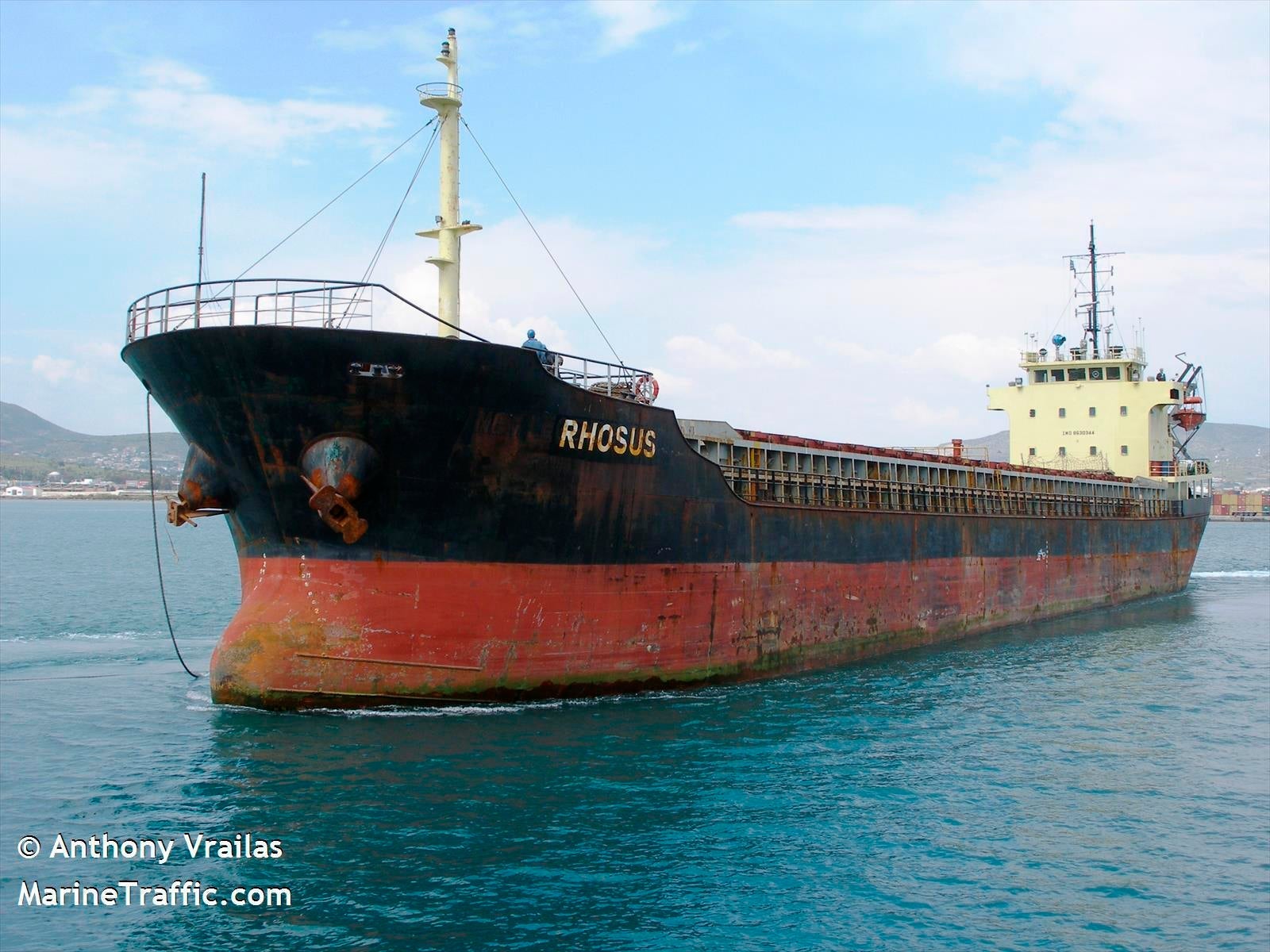 The Rhosus is seen in Volos, Greece