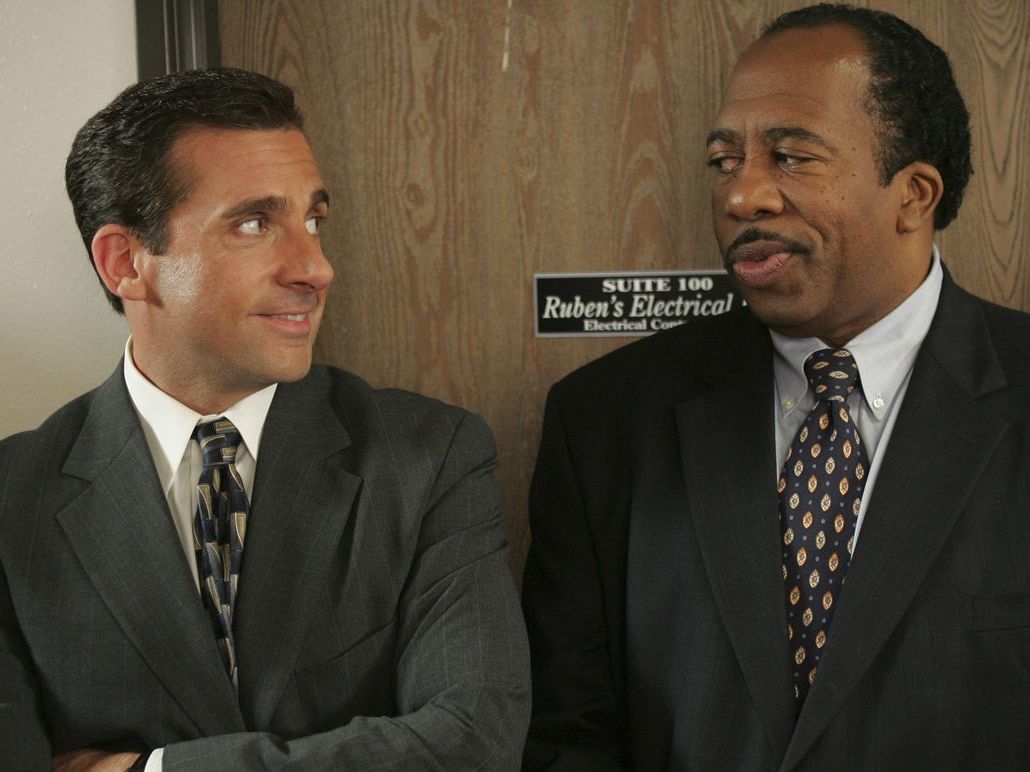 Steve Carell and Leslie David Baker in 'The Office'