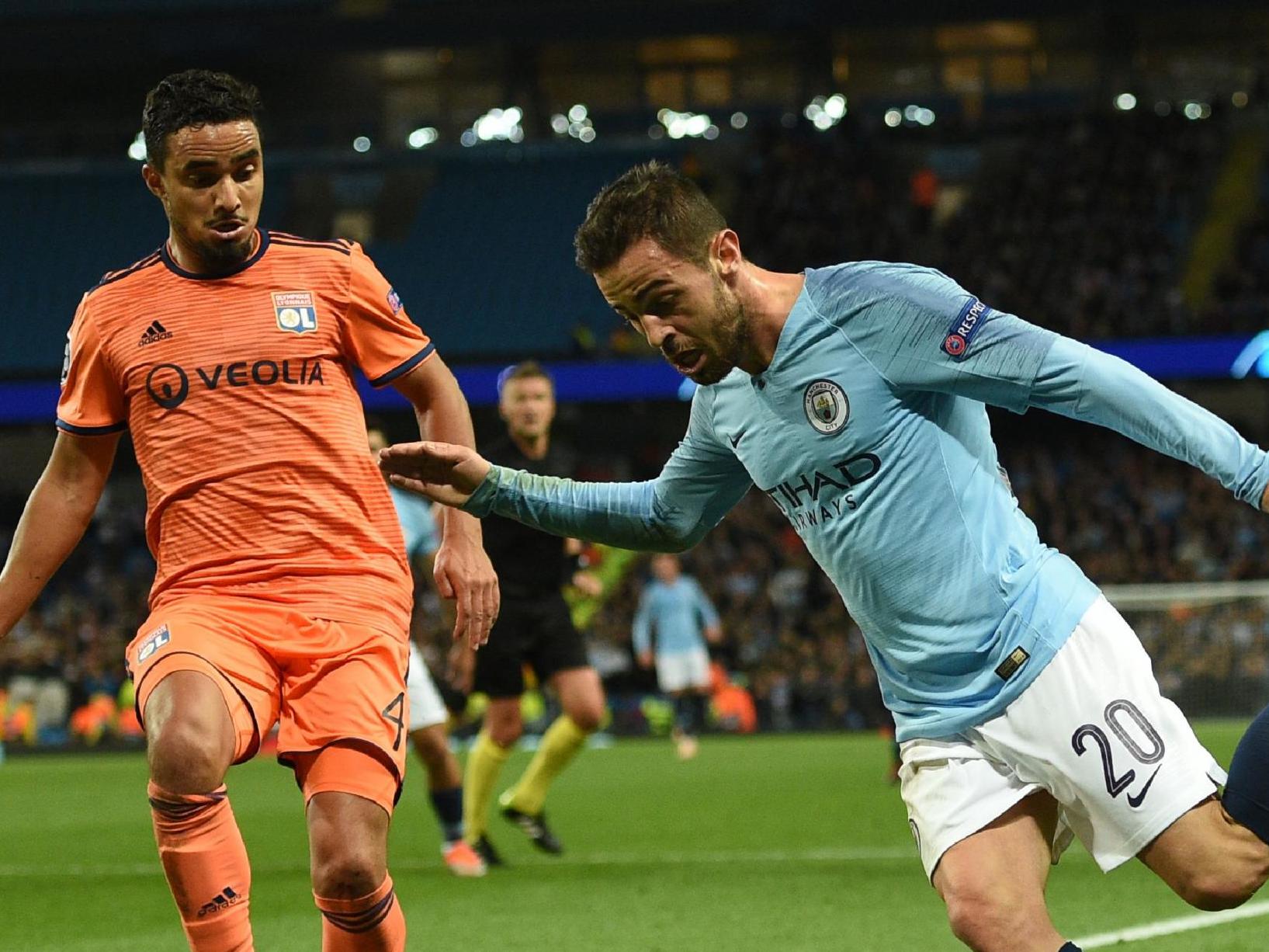 Bernardo Silva in action against Lyon in last season's Champions League