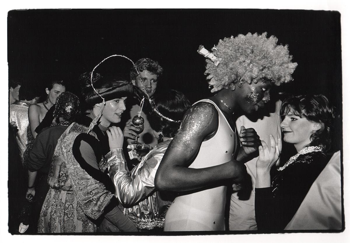 Piers Gaveston drinks. Rhodes House. Oxford. 1980