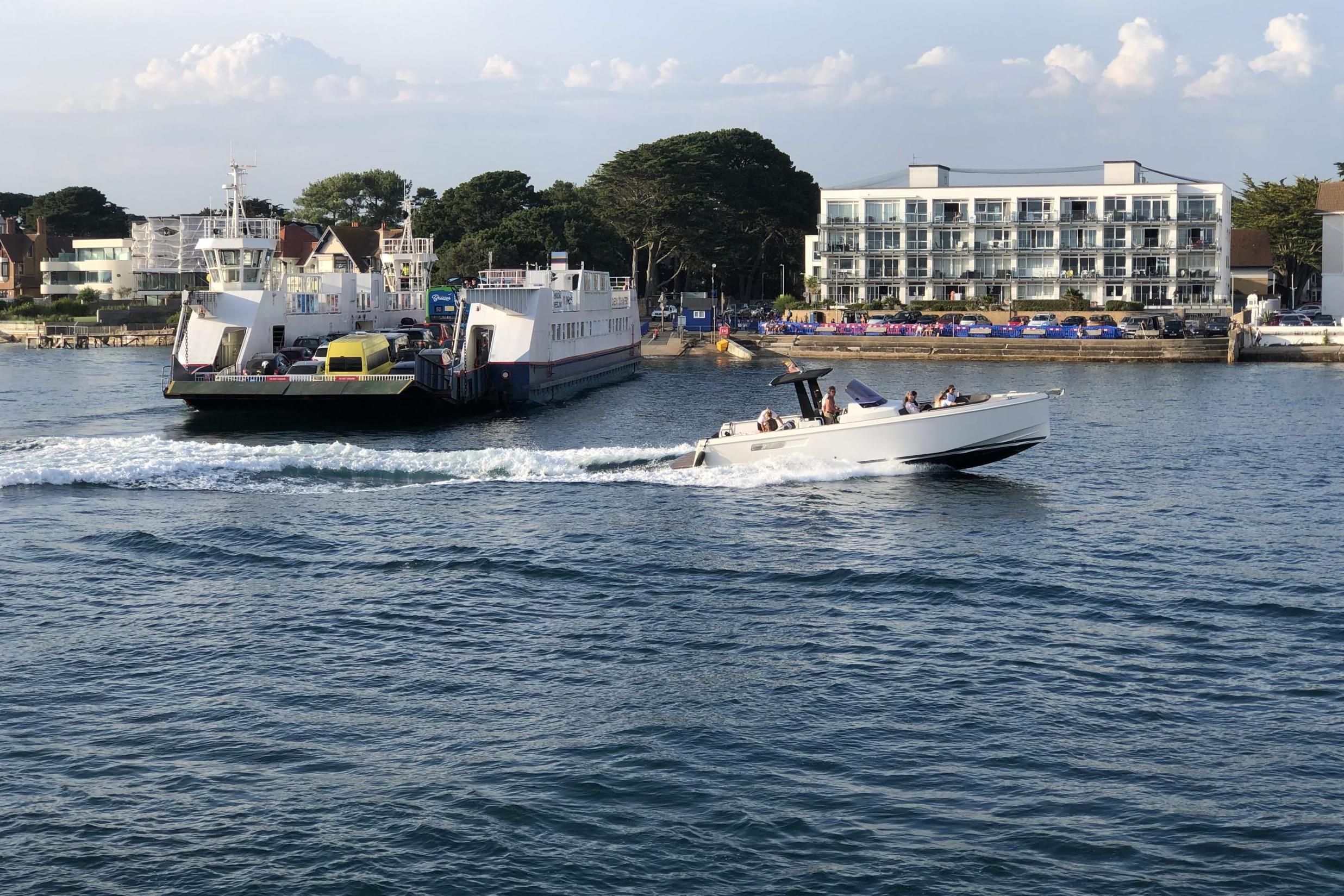 Splashing out: the chain ferry at Sandbanks