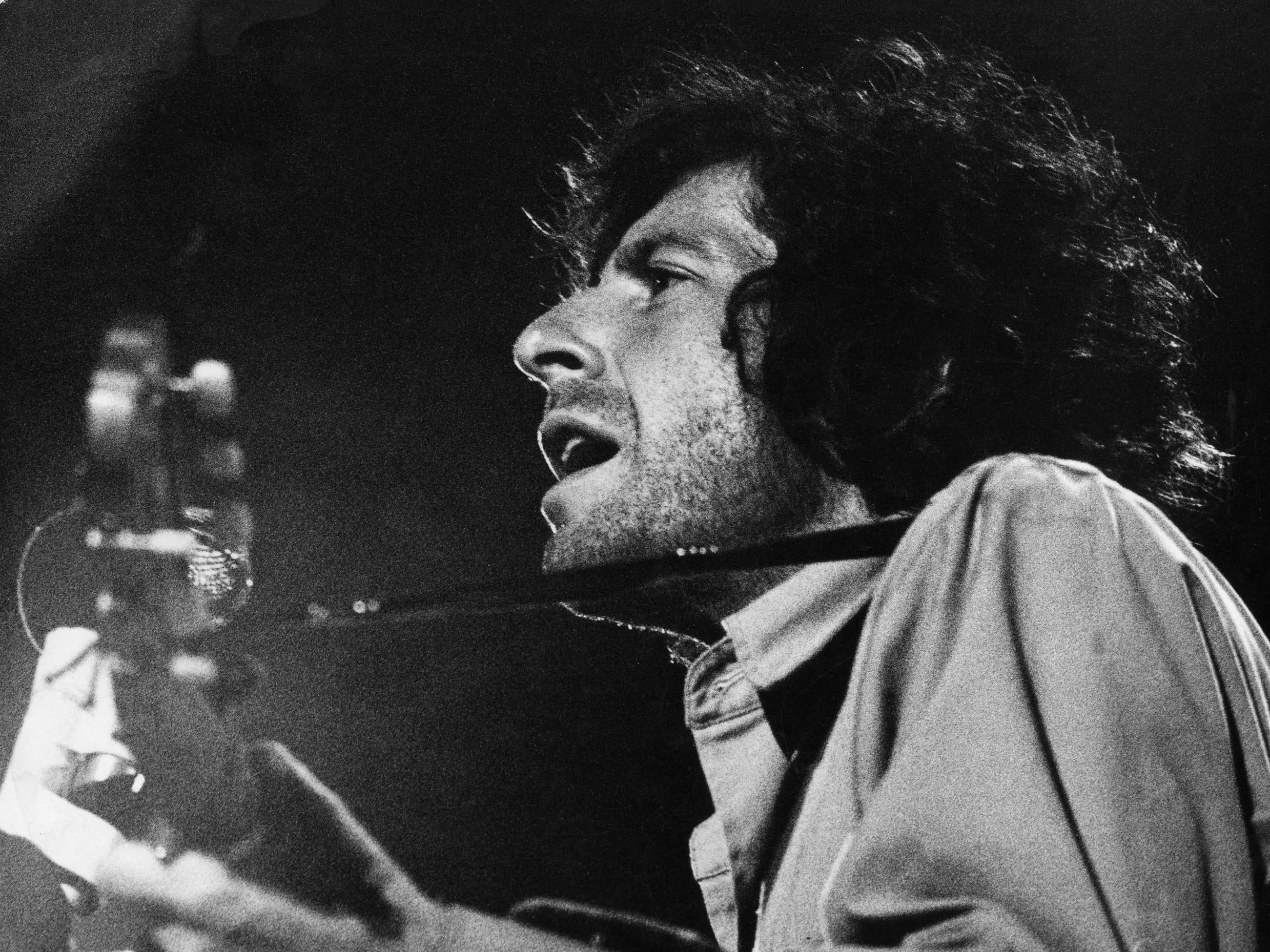 ‘A total gentleman’: Leonard Cohen performing at the Isle of Wight Festival in 1970 (Rex)