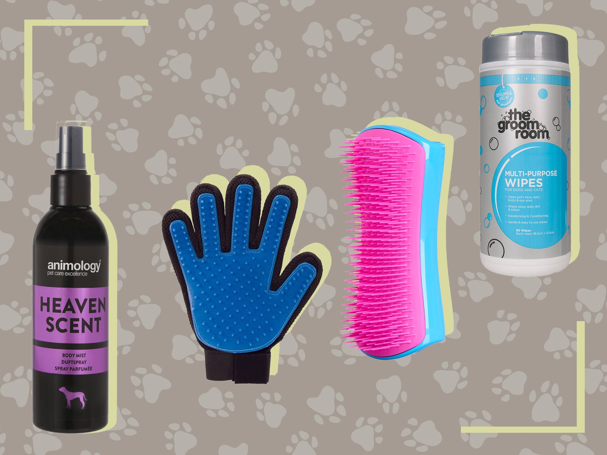 Choose from shampoos, clippers, towels, de-shedding tools and mists