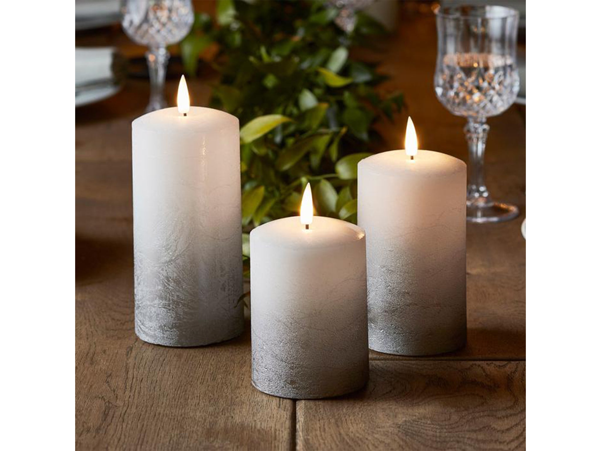 Battery operated candles are low maintenance and are safer for weddings