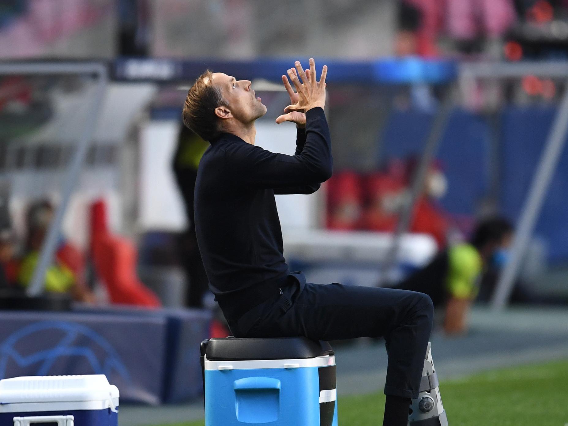 PSG coach Thomas Tuchel shows his frustration