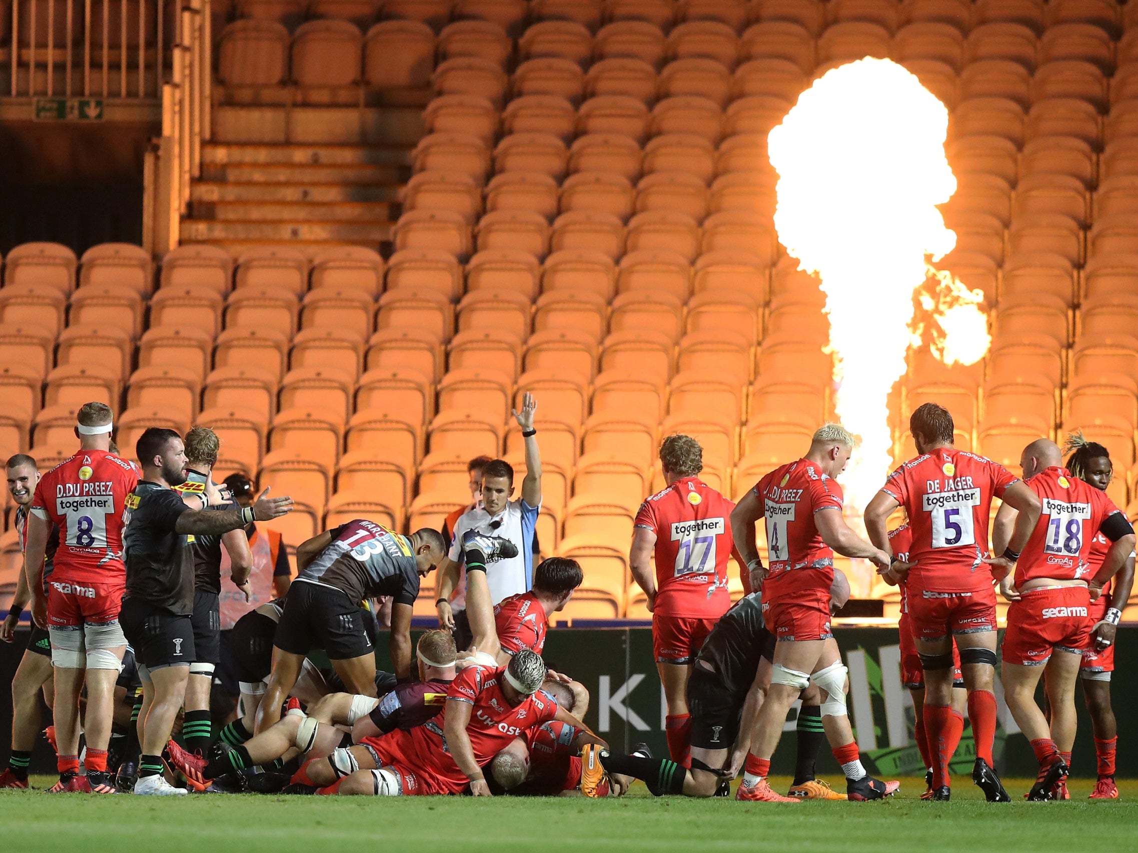 Games played out in front of empty stands at the weekend