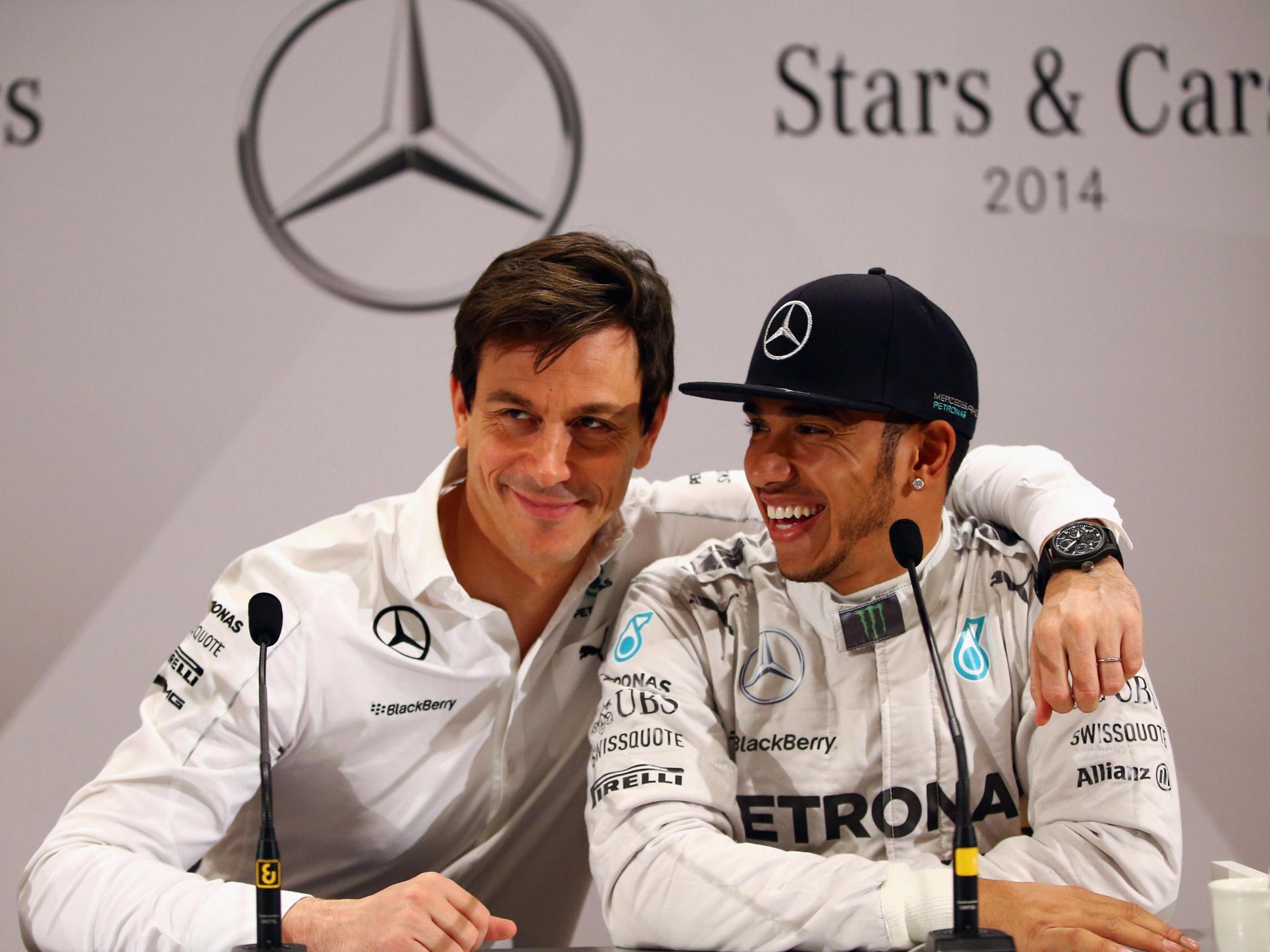 Lewis Hamilton and Toto Wolff share a close relationship