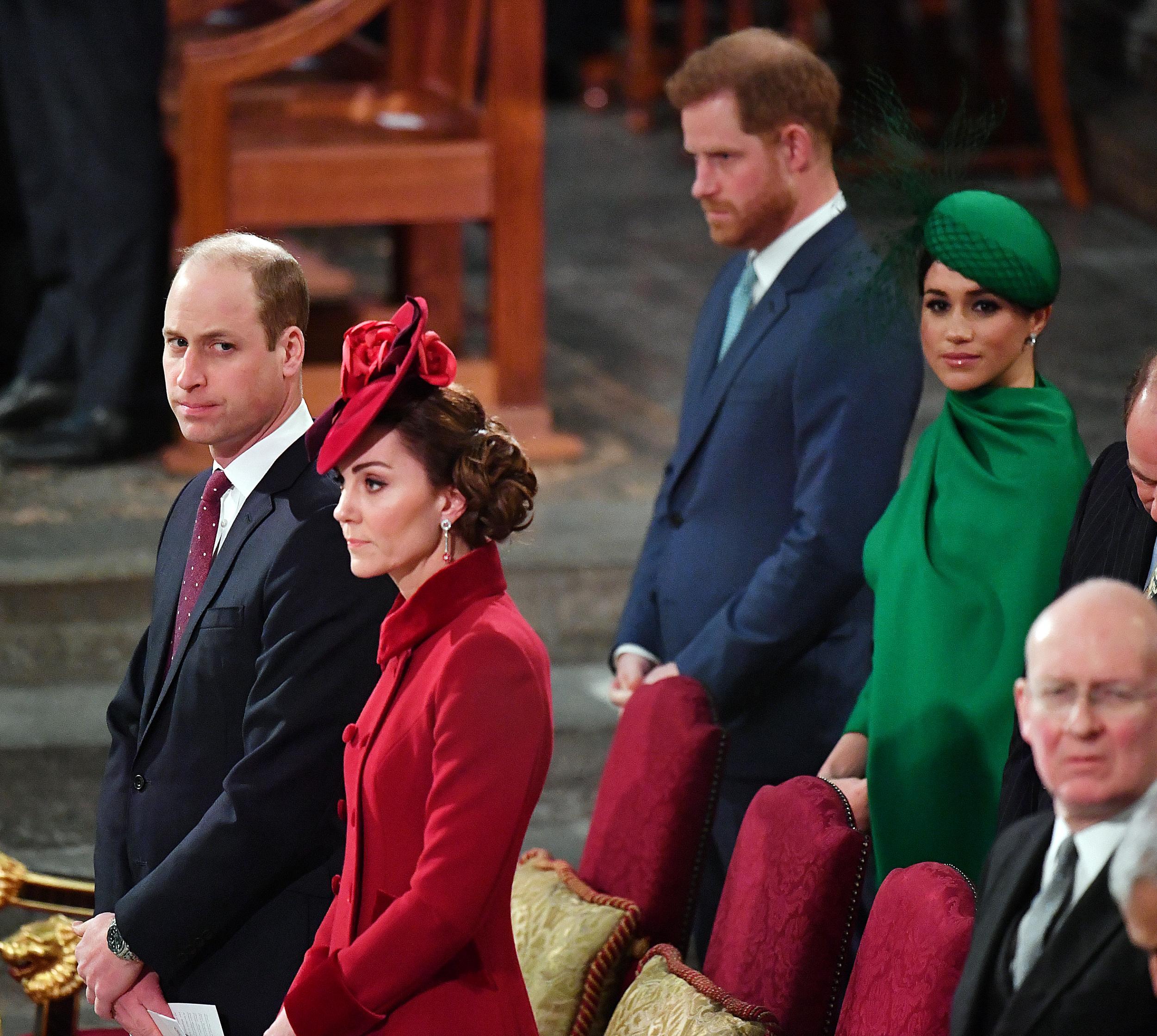 Harry and Meghan’s final public royal engagement was the Commonwealth Day service at Westminster Abbey in March (Getty)