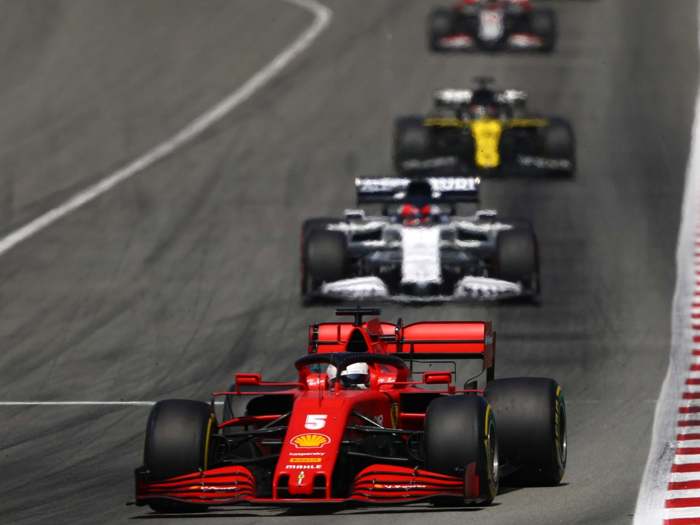 Sebastian Vettel managed to extract a points finish from his Ferrari