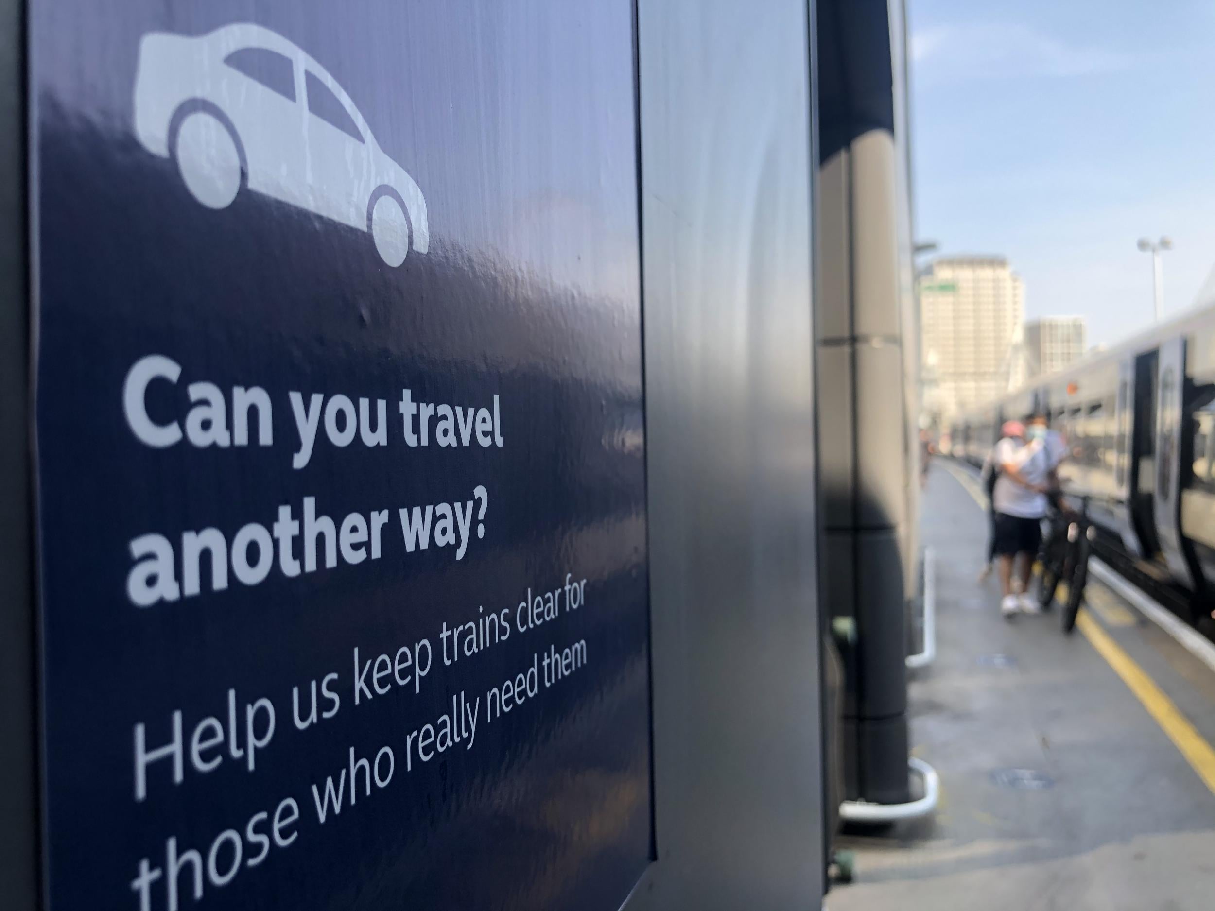 Warning sign: during the coronavirus pandemic, passengers were urged to stay away from the railways