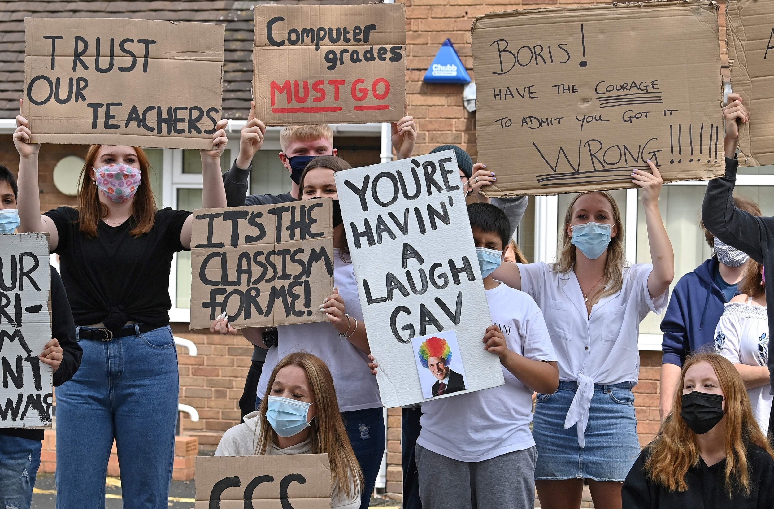 The education secretary has come under intense pressure to resign over the exam results fiasco (AFP/Getty)