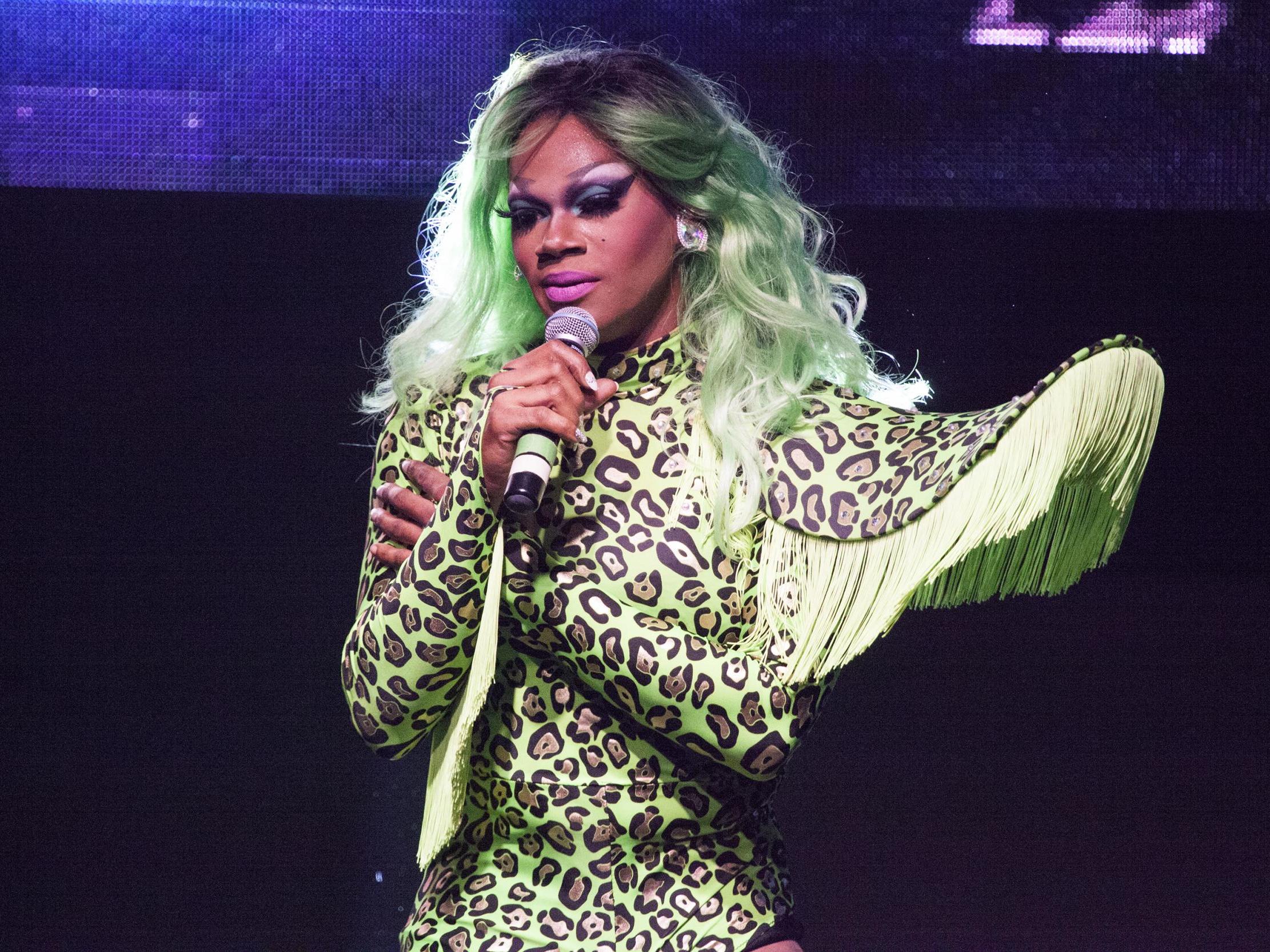 Chi Chi DeVayneonstage during the finale party for RuPaul'sDrag Race season eight in 2016