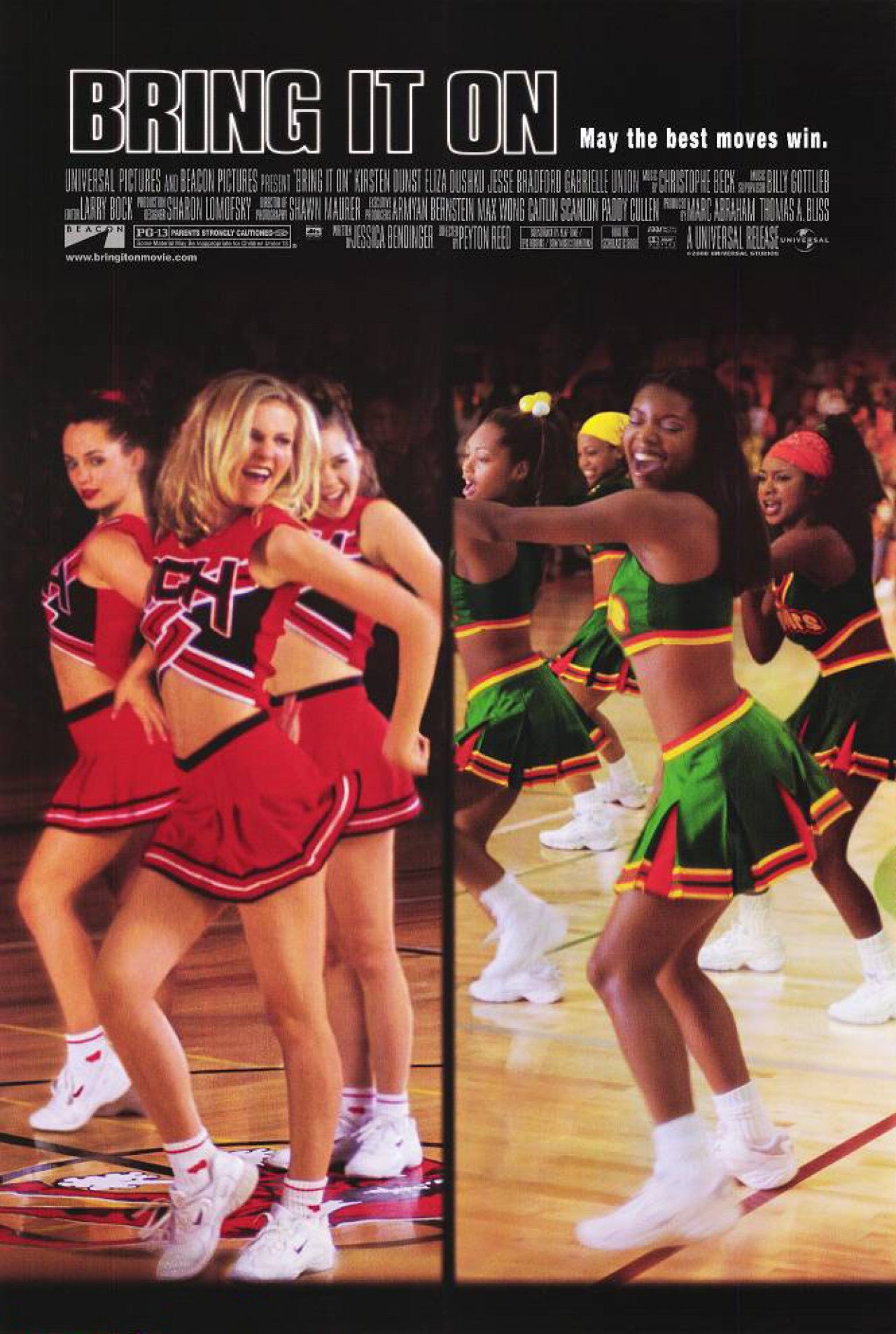 Pom pom vs pom pom: the original poster artwork for ‘Bring It On’