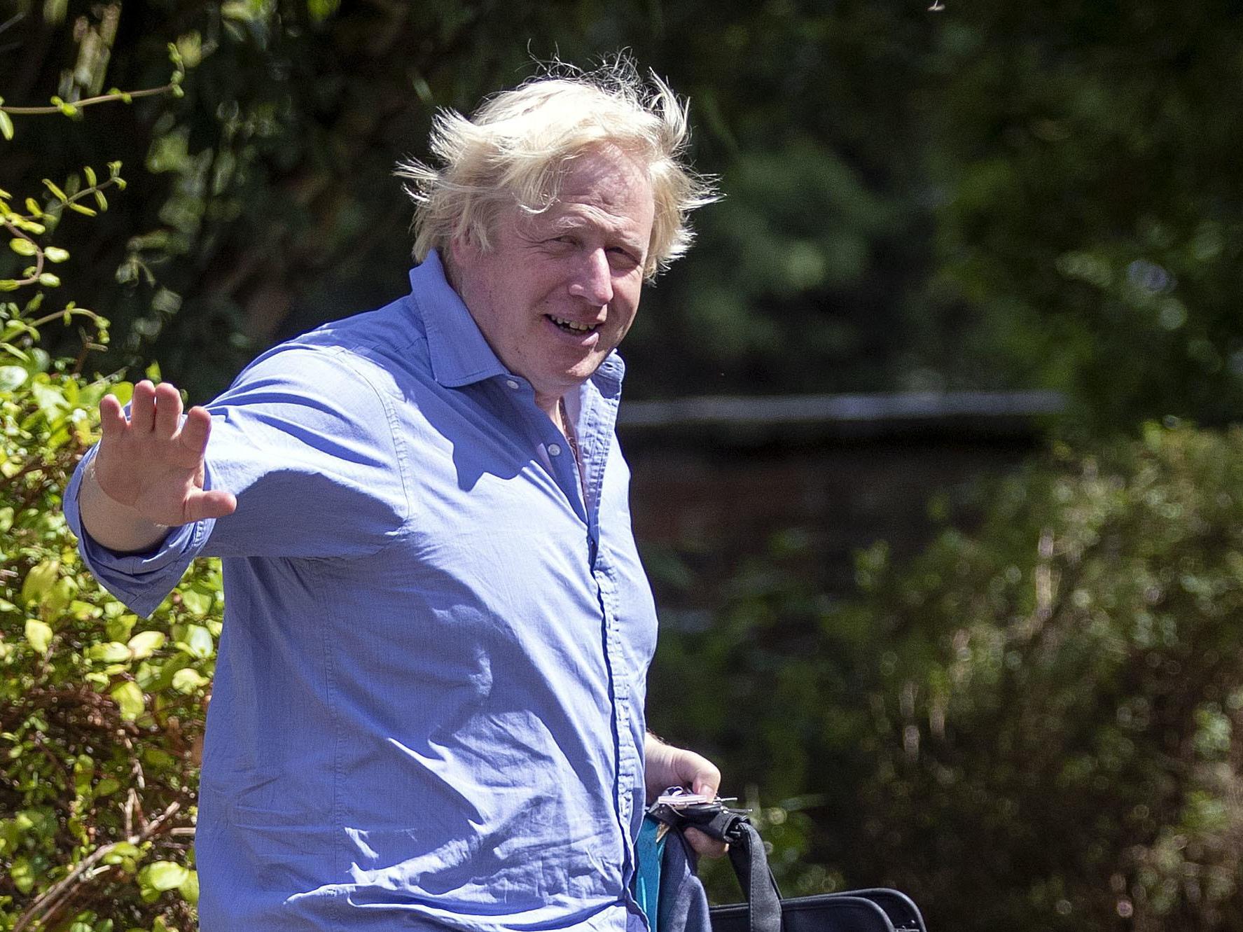 Boris Johnson, seen here at his home in Oxfordshire, has left Westminster for a holiday in Scotland