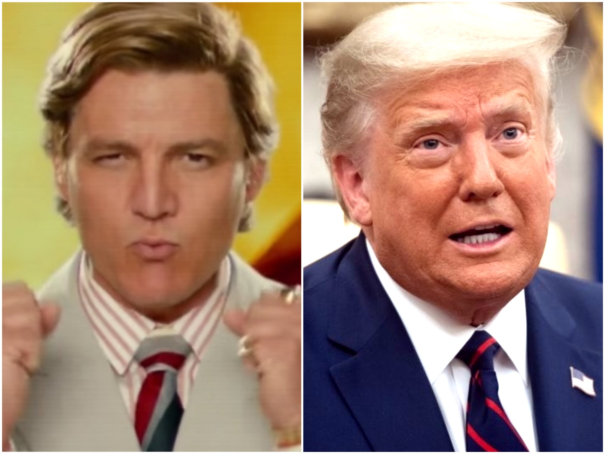 Pedro Pascal in ‘Wonder Woman 1984’, and Donald Trump