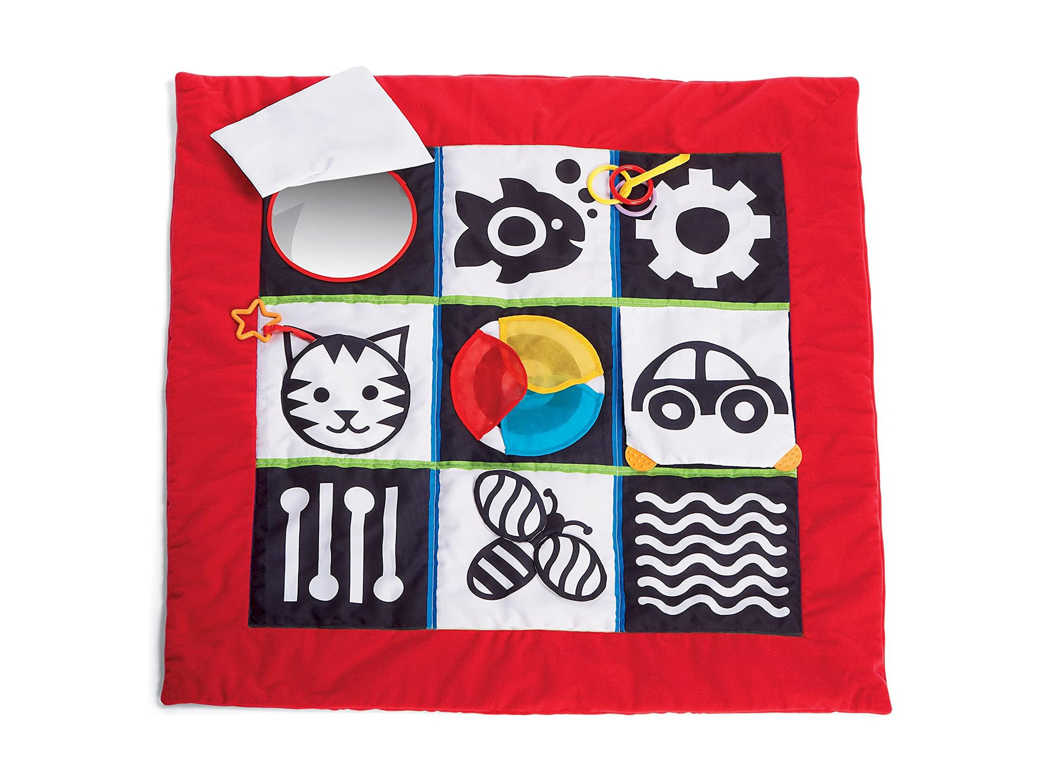 This mat is a creative space for them to learn to crawl and discover new sounds and textures