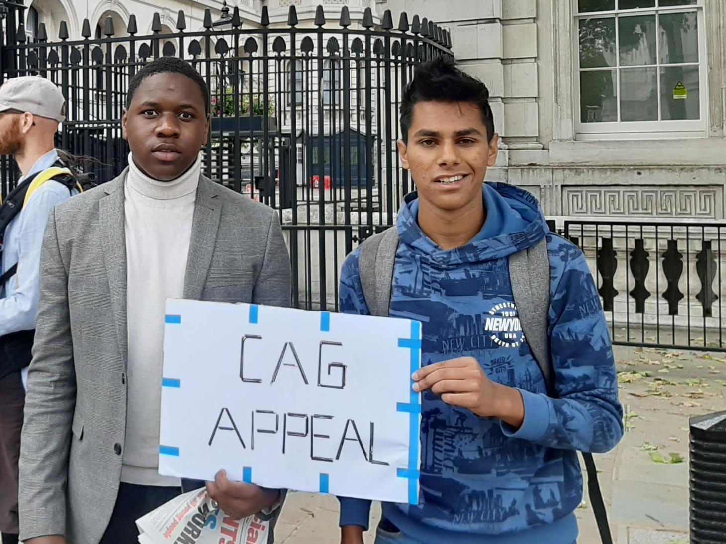 Darren Ngasseu (left) and Kush Bhalla said they both missed out on their top choice university this year (Zoe Tidman/The Independent)