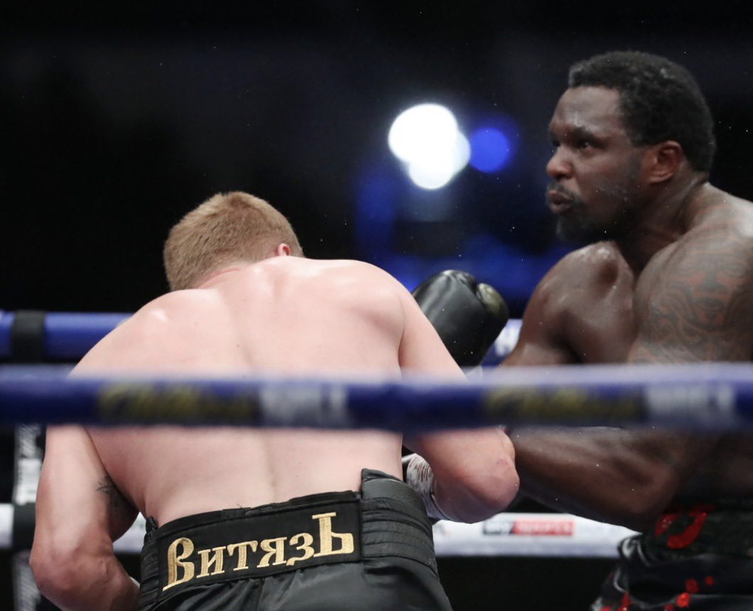 Alexander Povetkin ruins Dillian Whyte’s world title hopes with a devastating uppercut (Matchroom)