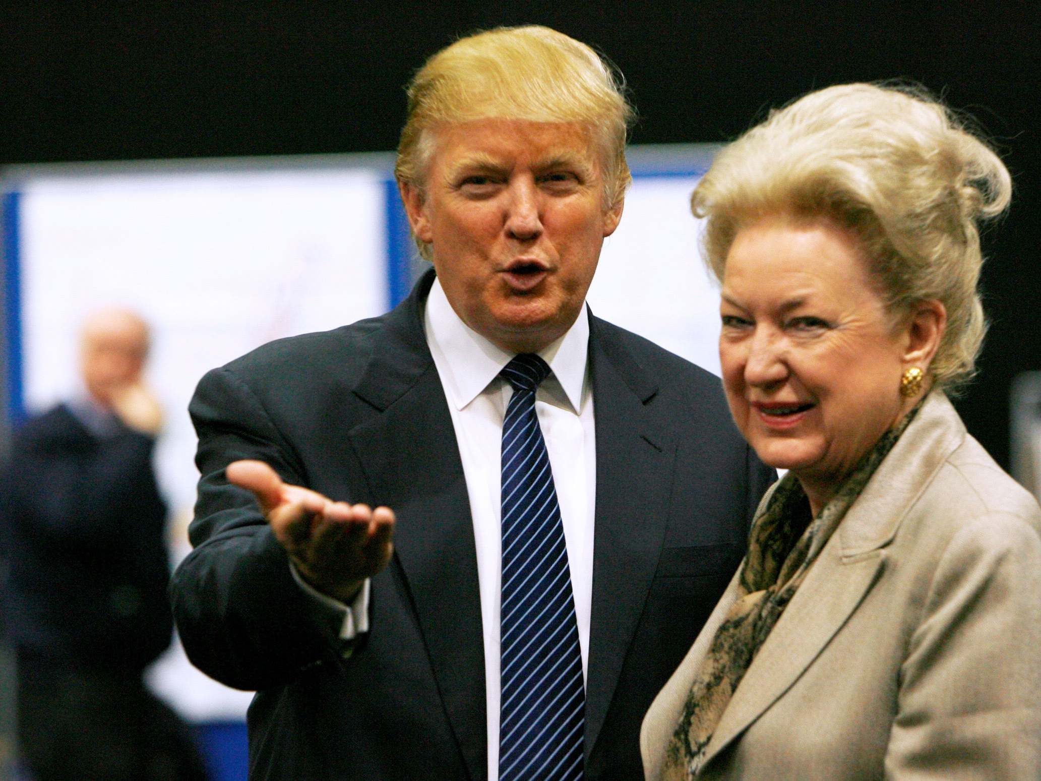 The president with Maryanne Trump Barry in Abderdeen, Scotland, 2008