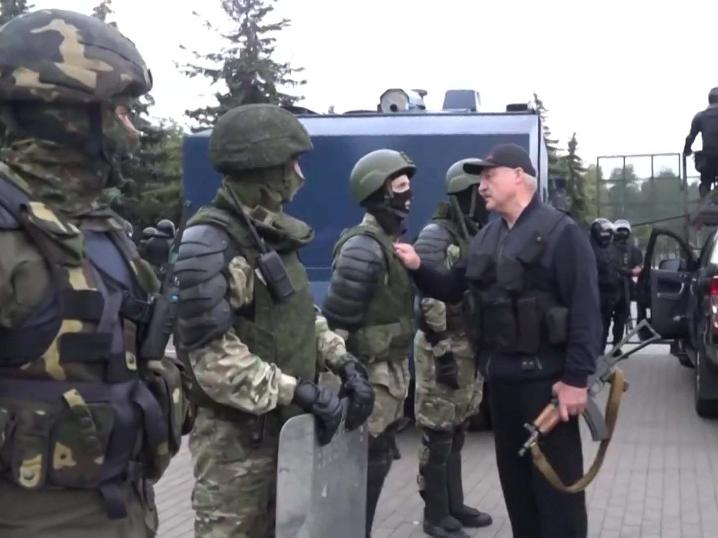 Alexander Lukashenko in Minsk on Sunday