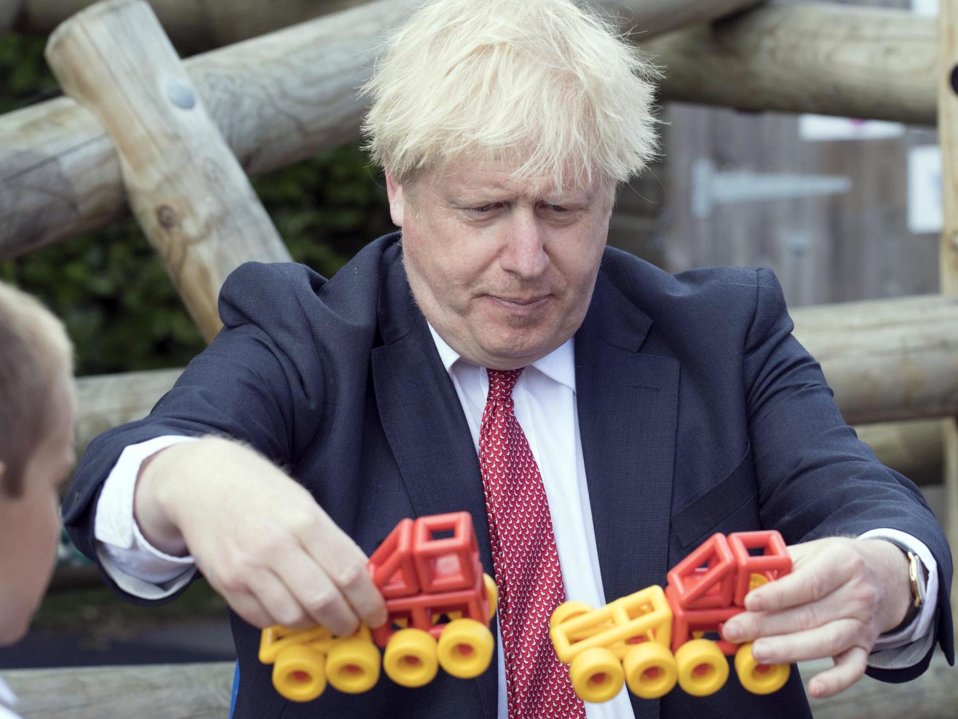 Boris Johnson visiting primary school in London