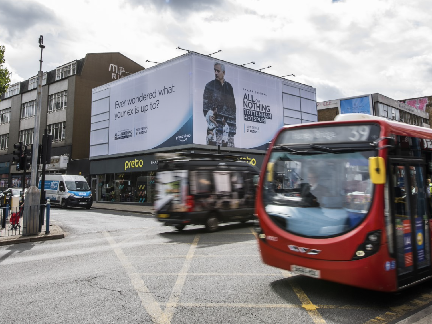 Amazon Prime Video have erected a Jose Mourinho billboard in Putney