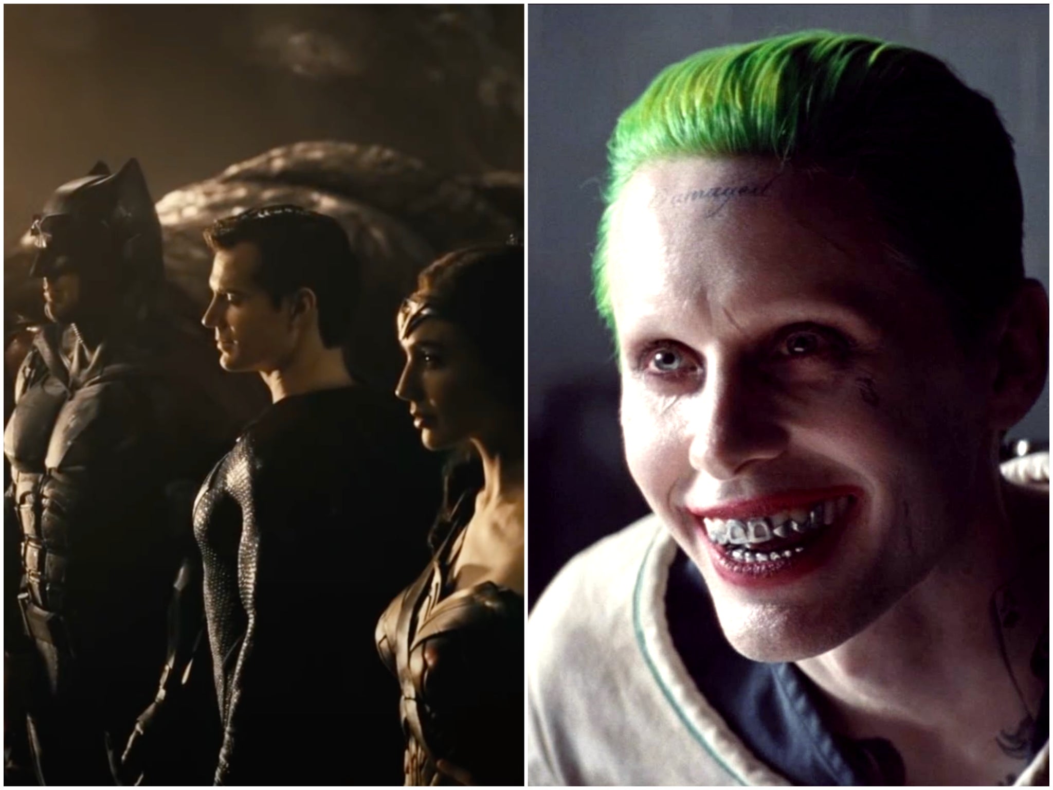 Ben Affleck, Henry Cavill and Gal Gadot in ‘Justice League,’ and Jared Leto in ‘Suicide Squad’