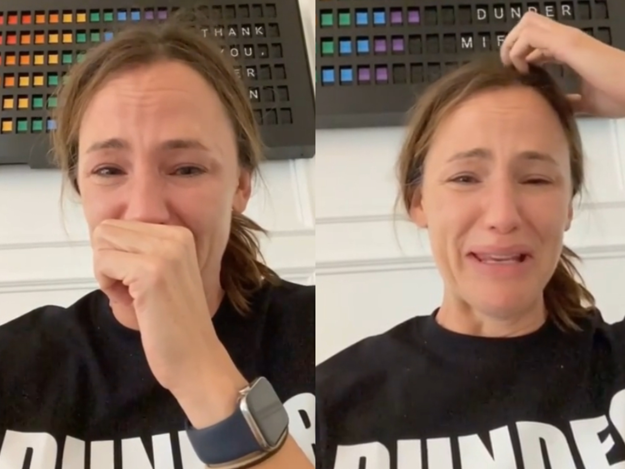 Jennifer Garner's reaction to finishing 'The Office' has been watched more than two million times