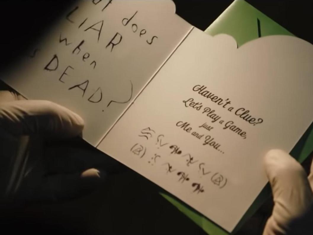 The first trailer for ‘The Batman’ featured a cryptic message from Paul Dano’s Riddler