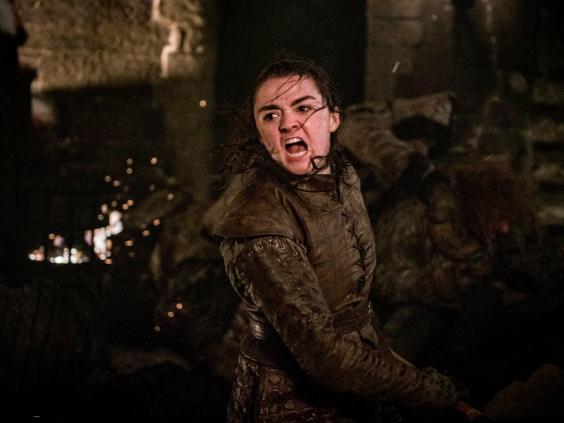 Maisie Williams as Arya Stark in the final season of ‘Game of Thrones’ (HBO)