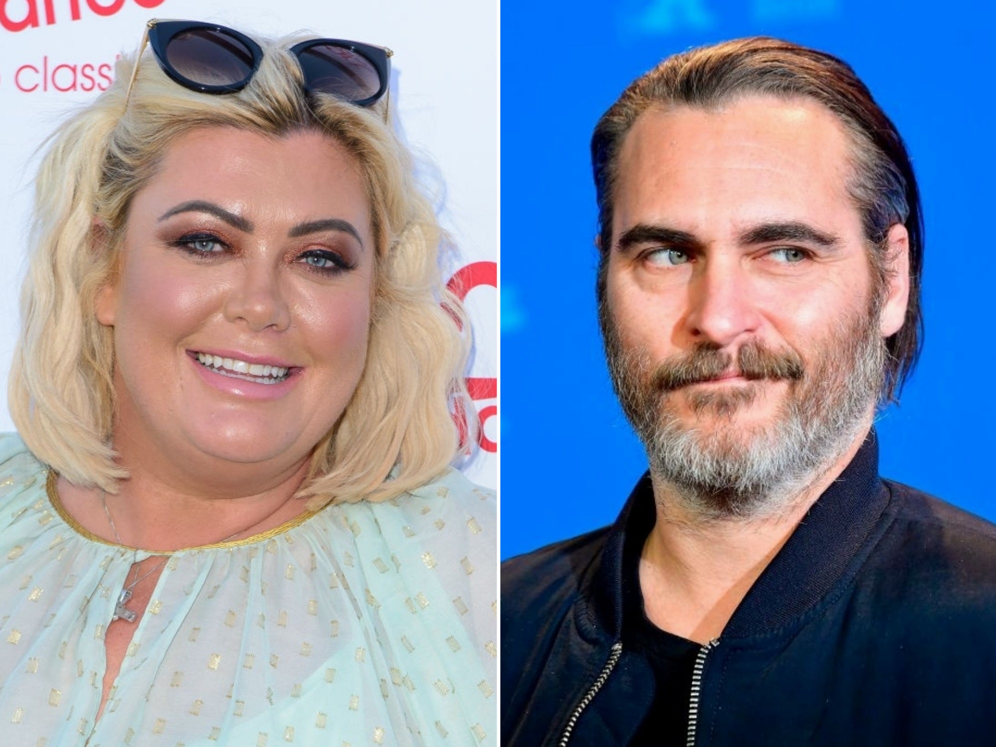 TV personality Gemma Collins and Oscar winner Joaquin Phoenix