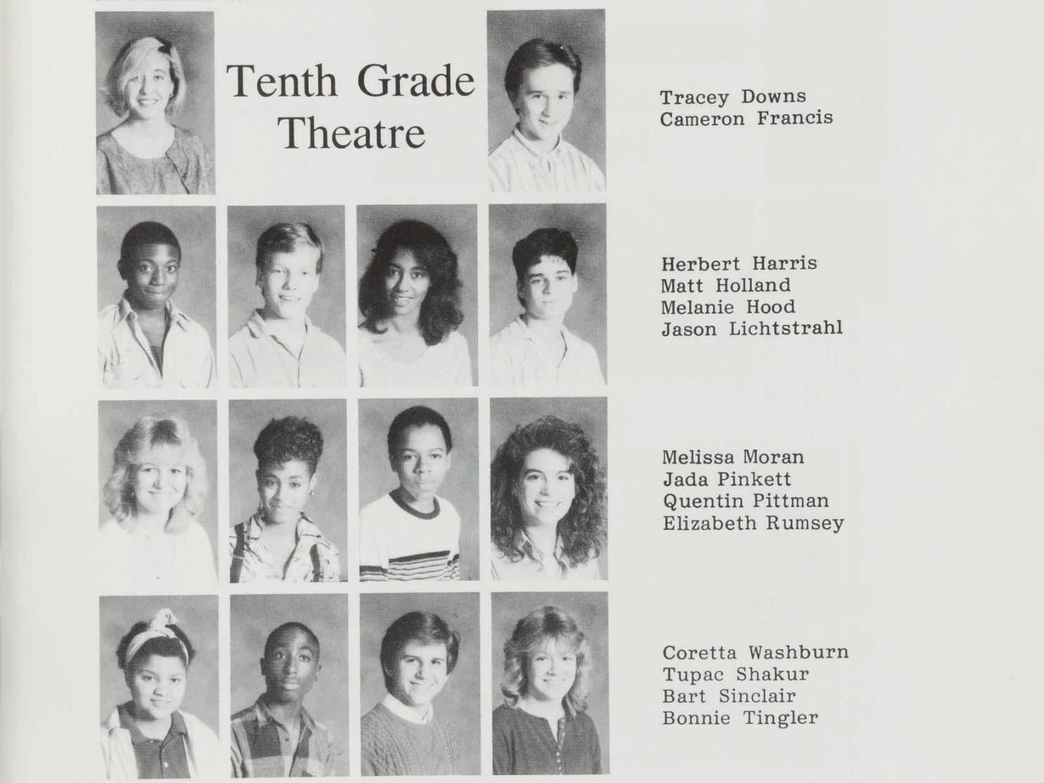 A high school yearbook, featuring Shakur and Pinkett Smith, is also part of the auction (Reuters/Sotheby’s)