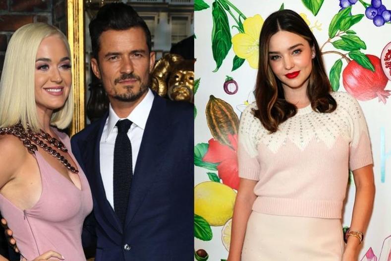 Miranda Kerr congratulates Orlando Bloom and Katy Perry (Getty)