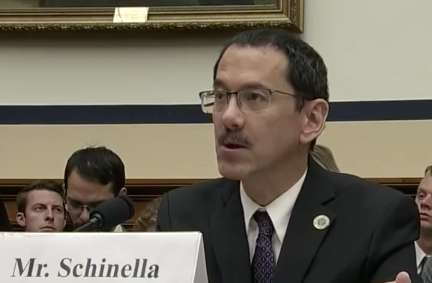 Anthony Schinella testifying before the House Armed Services Committee hearing on military technology and the transfer of such developments with international and commercial partners in 2018