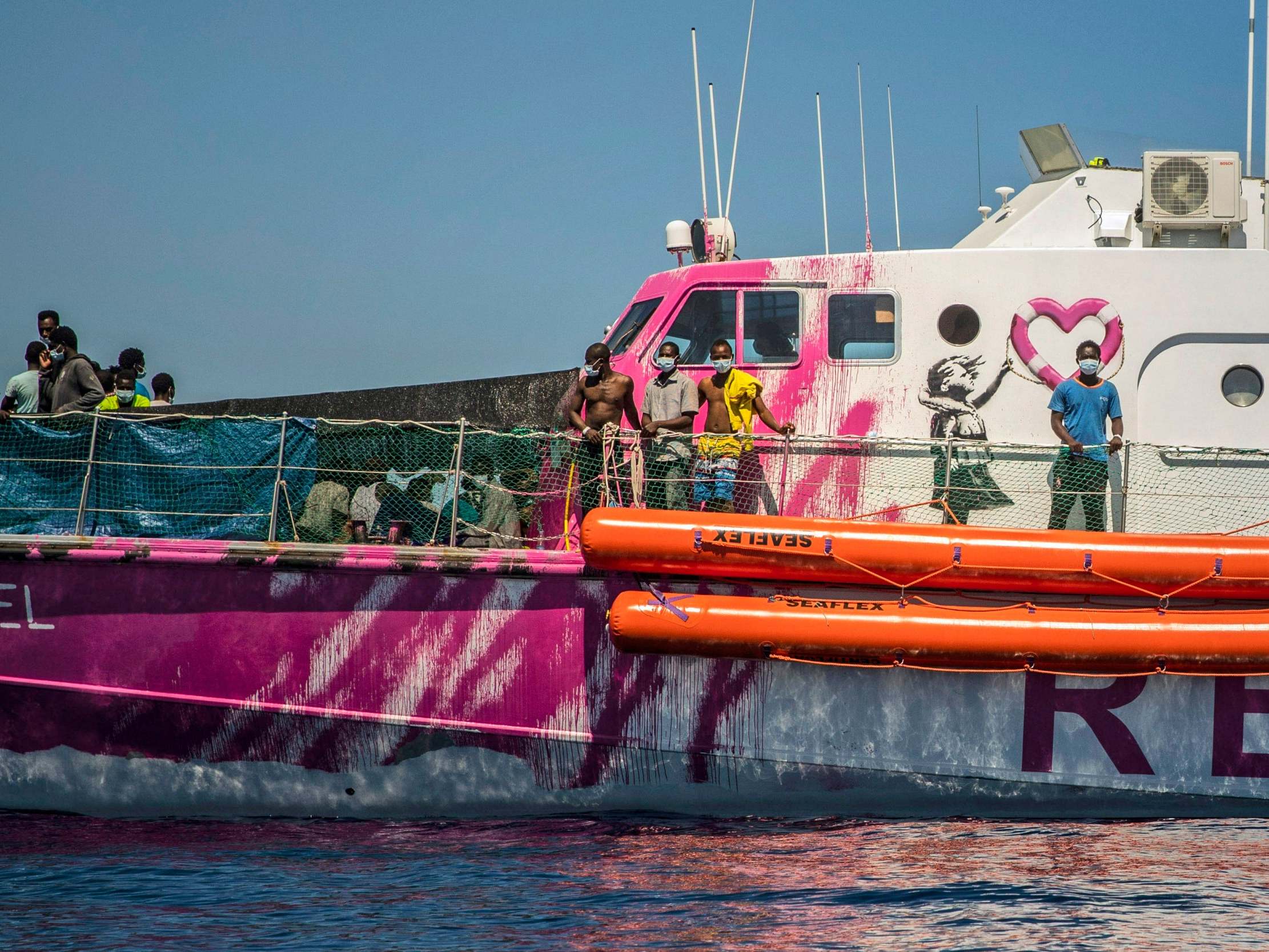 The Banksy-funded ‘Louise Michel’ in the Mediterranean Sea, 29 August 2020