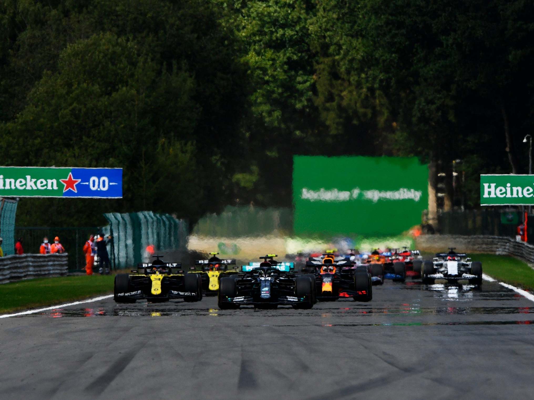 Hamilton was able to keep Bottas behind on the opening lap