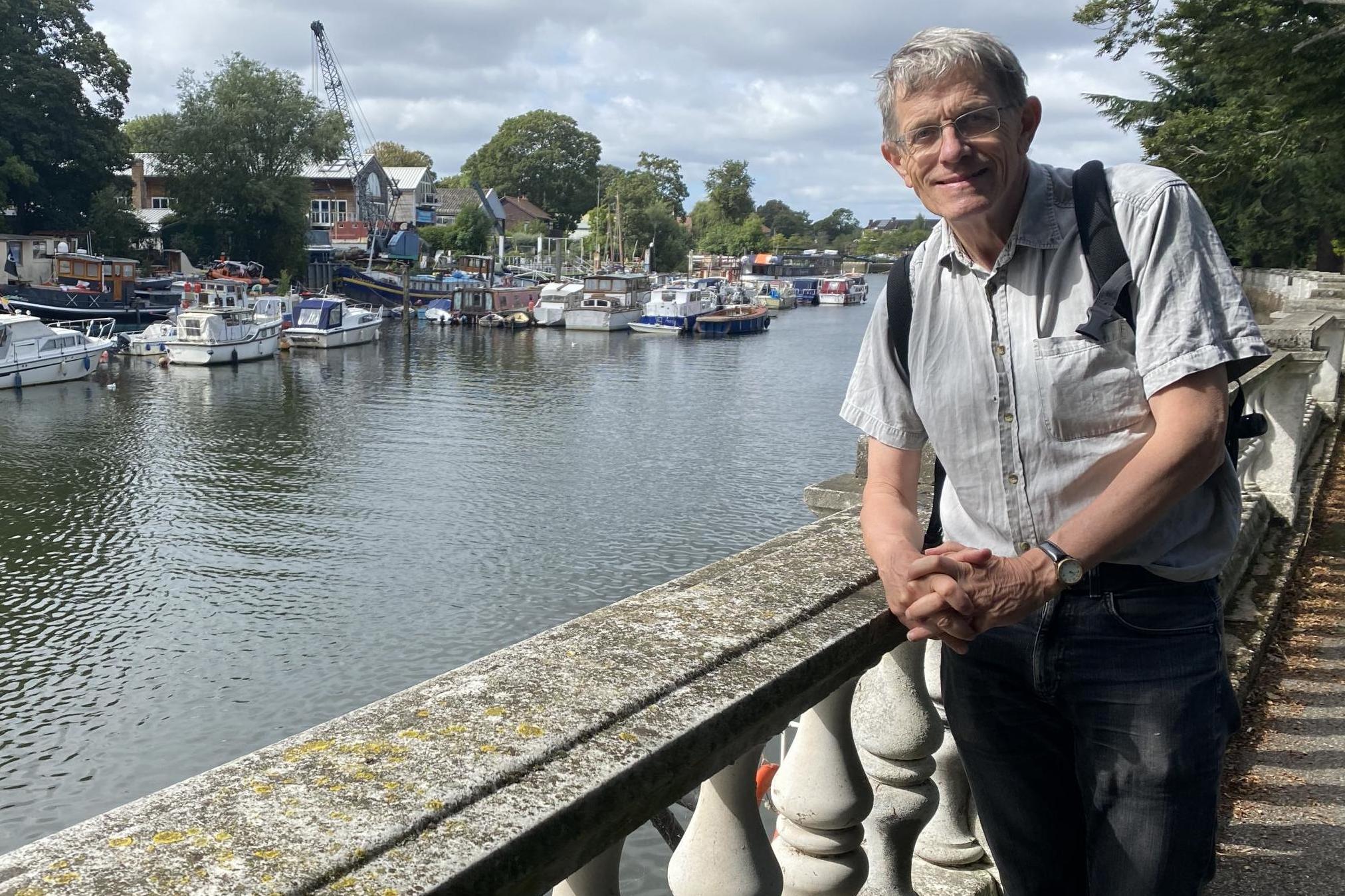 Island view: Eel Pie seen from the gardens of York House on the Twickenham mainland