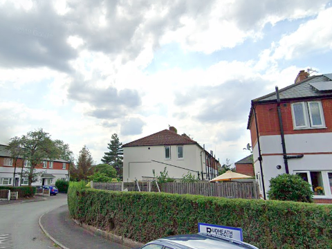 The victim was attacked and stabbed on Rudheath Avenue in Withington, Manchester, during a walk with her five-year-old child