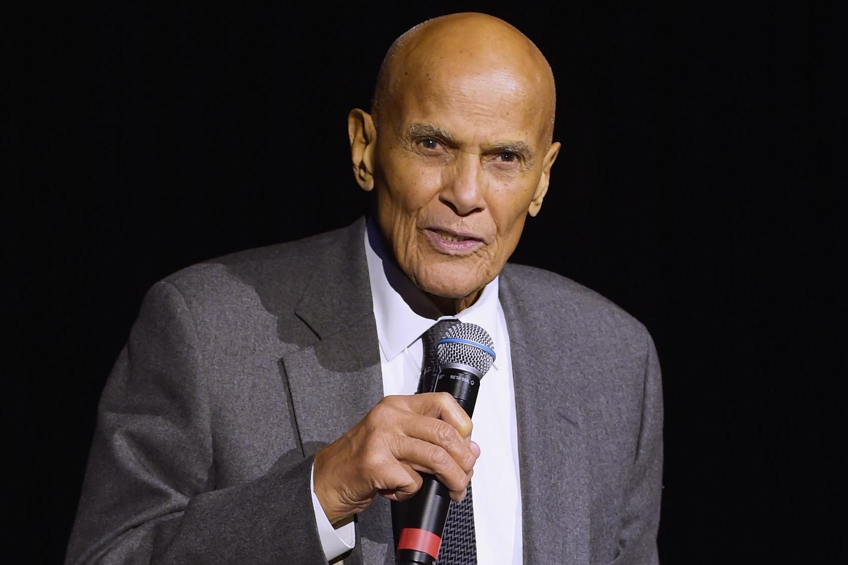 Harry Belafonte speaks at the annual Ripple of Hope Awards Dinner on 14 December 2017 in New York City.