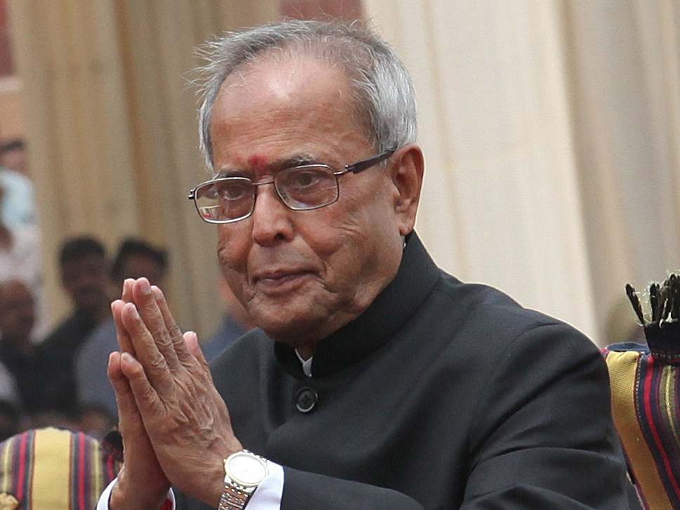 Pranab Mukherjee pictured outside the President's House in New Delhi in 2012.