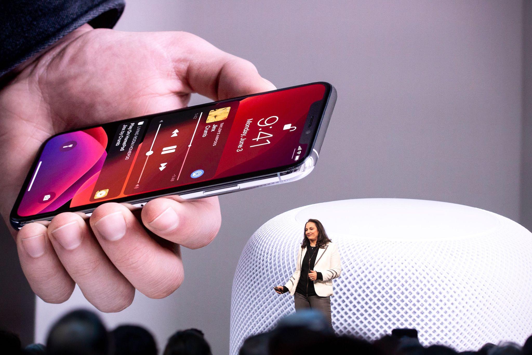 Apple's Stacey Lysik speaks during Apple's Worldwide Developer Conference (WWDC) in San Jose, California on June 3, 2019